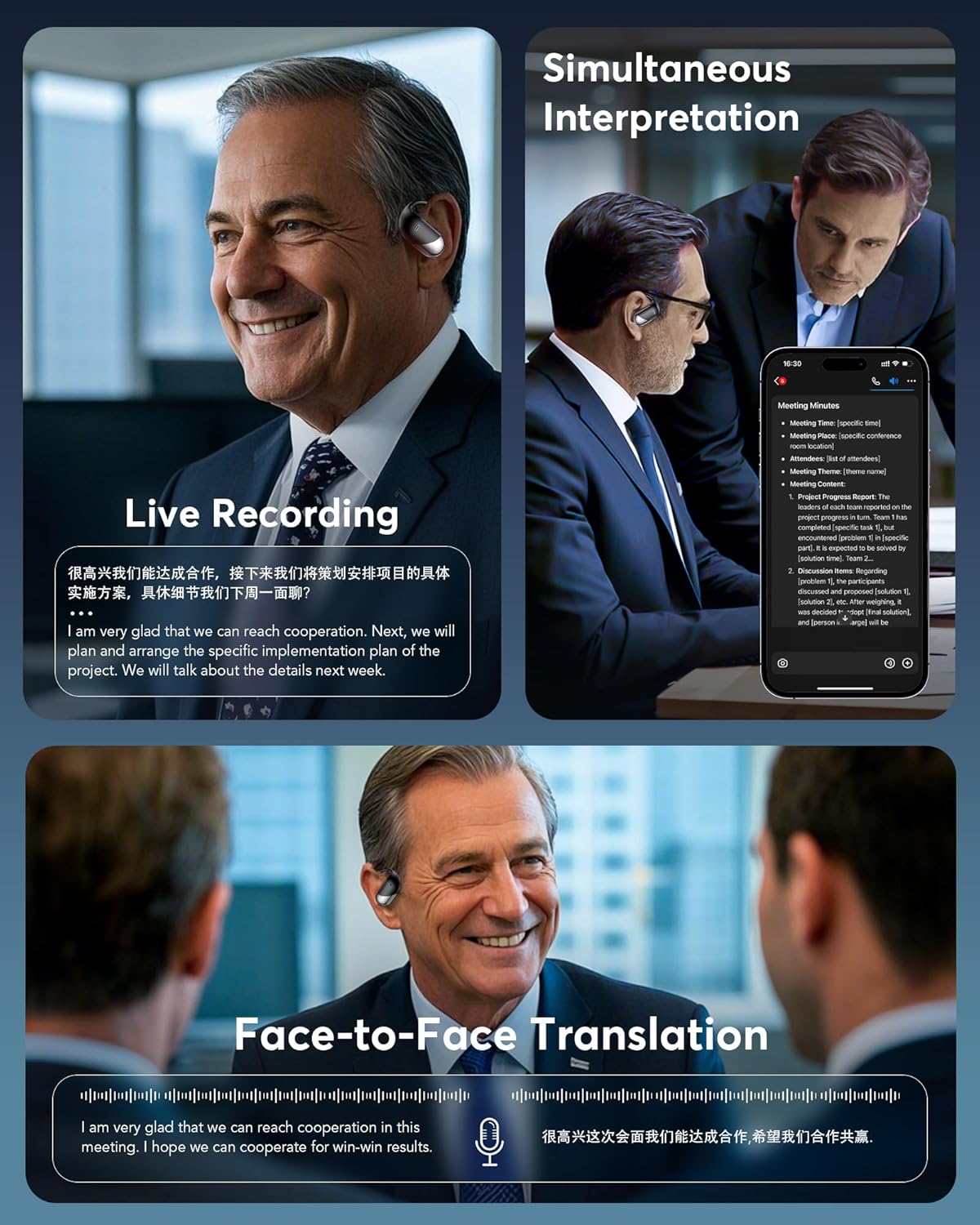 Thumbnail 5 de Paekole Translation Earbuds Real Time - AI 198 Language Translator Earbuds
