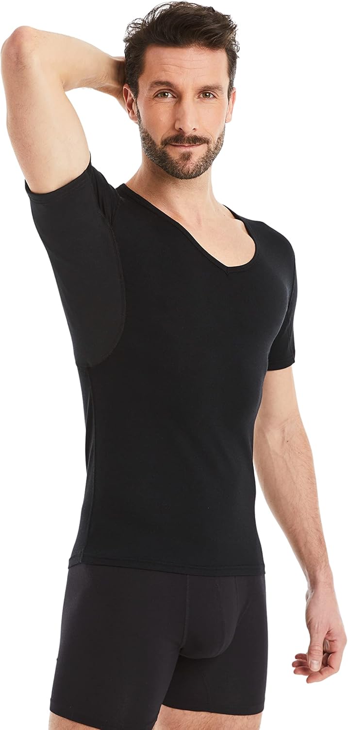 Thumbnail 6 de FINN Anti-Schweiß Shirt Herren: V-Ausschnitt mit integrierten Achselpads und Silvadur‑Geruchskontrolle