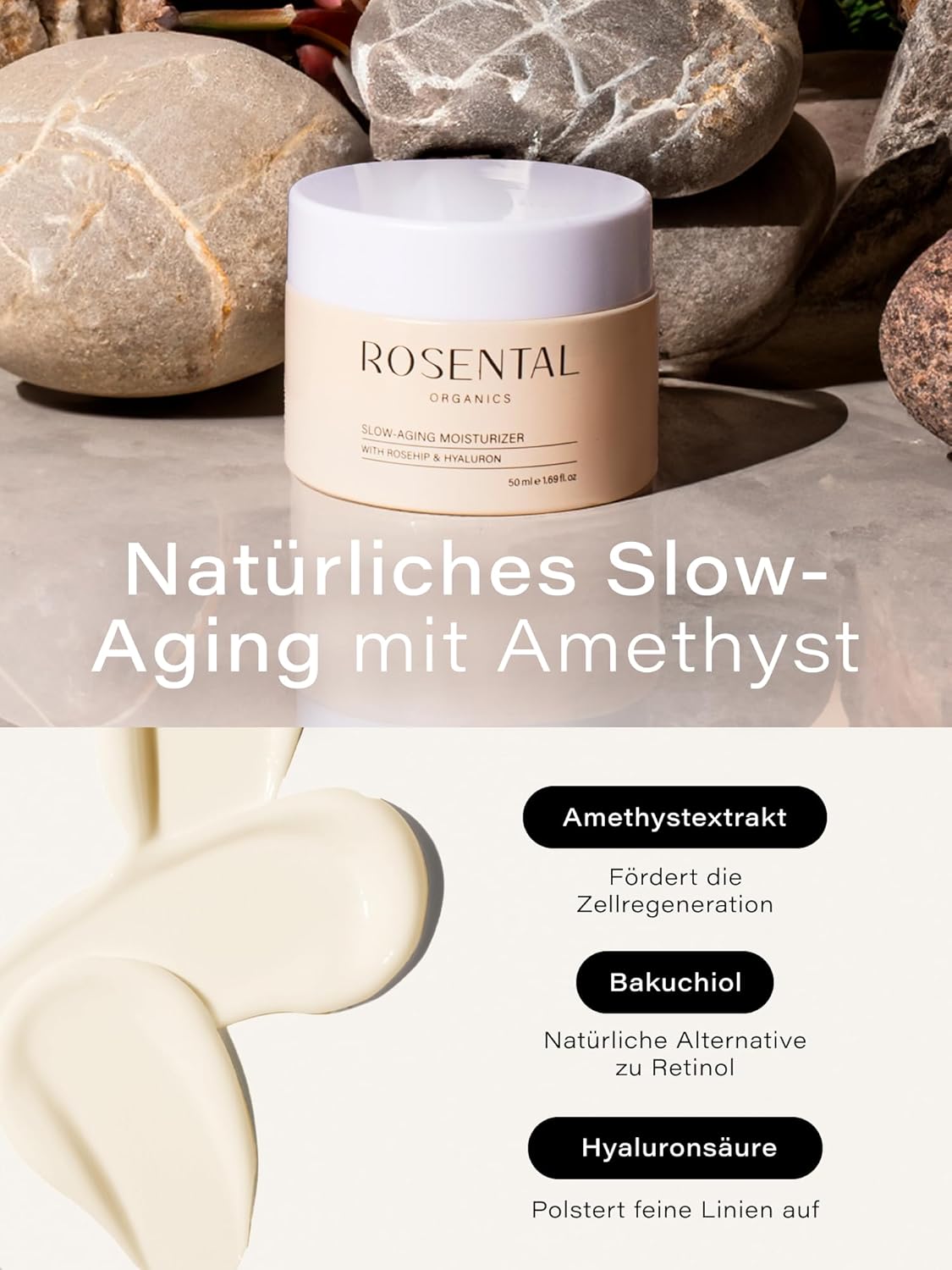 Thumbnail 2 de Rosental Organics Slow Aging Moisturizer (50 ml) – Anti-Aging Feuchtigkeitscreme mit Hyaluronsäure & Rosenwasser