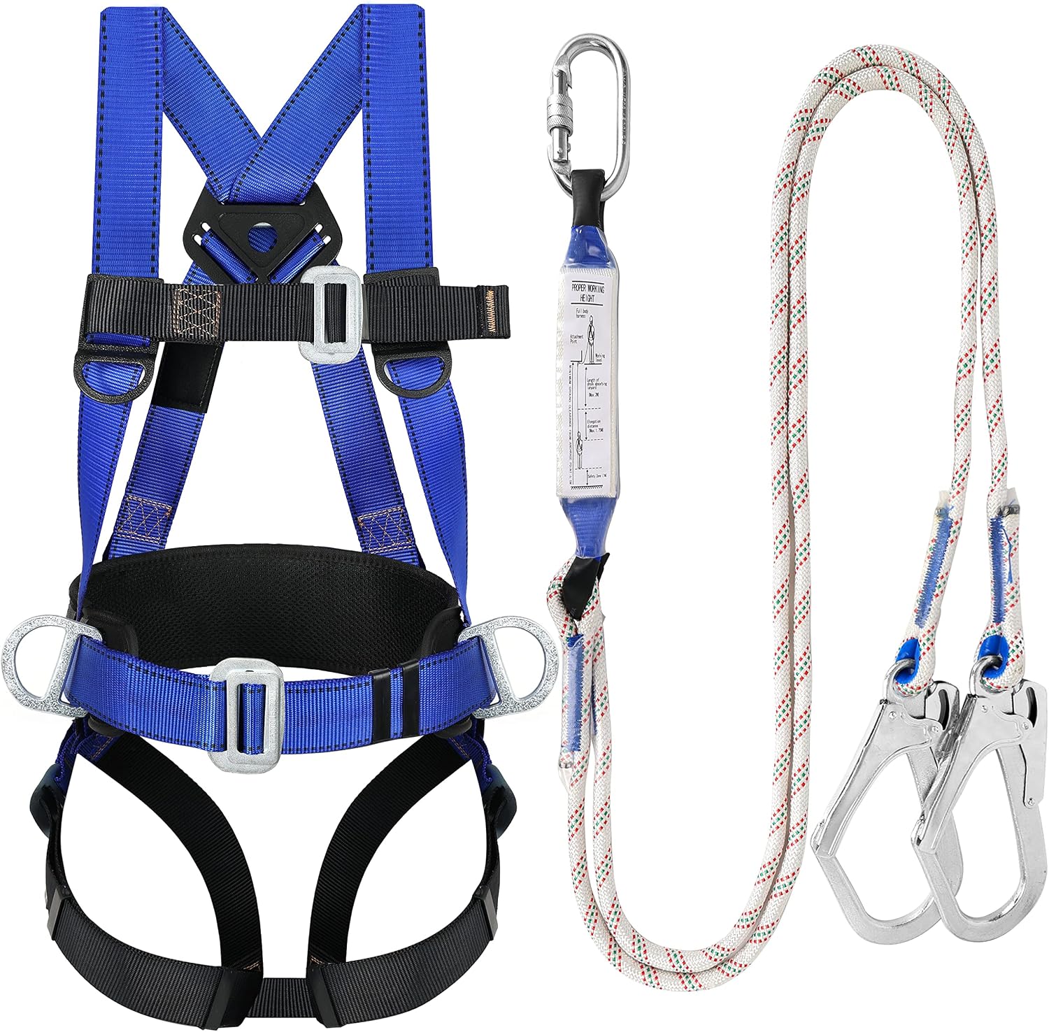 Detalle de TT TRSMIMA Full-Body Fall Protection Kit with Shock-Absorbing Lanyard and Waist Pad