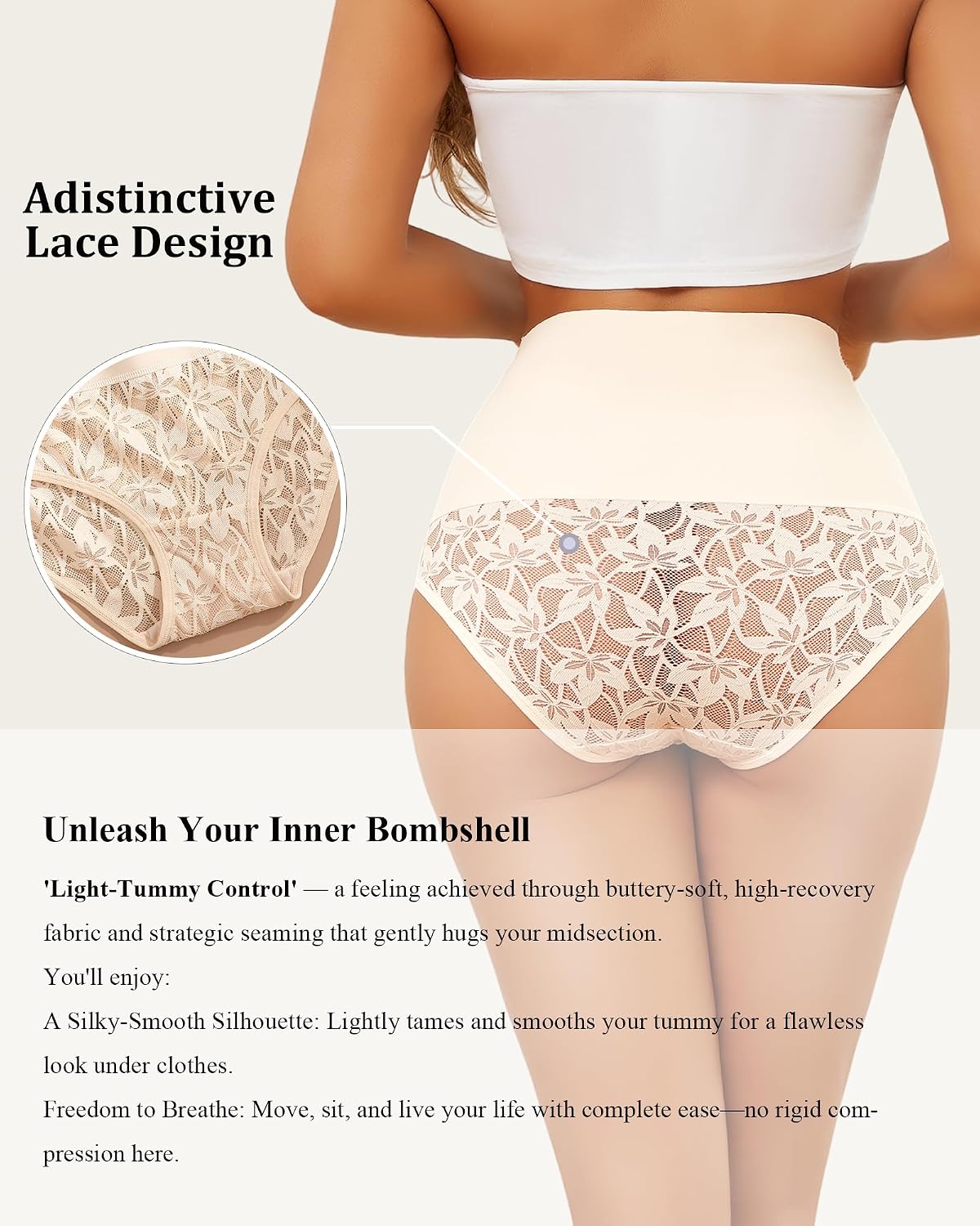 Detalle de QDWQDW Seamless Shapewear Underwear 78% Polyamide