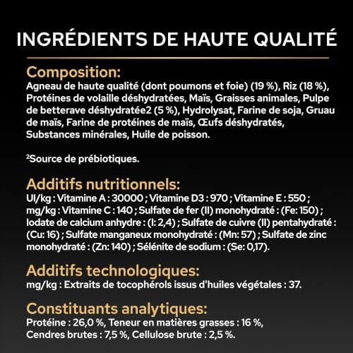 Thumbnail 6 de Purina Pro Plan Sensitive Digestion — Croquettes pour chien adulte taille moyenne, agneau, 3 kg