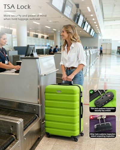 Detalle 2 de Coolife 24 Inch Medium Suitcase for Holiday Travel – ABS+PC, Lightweight