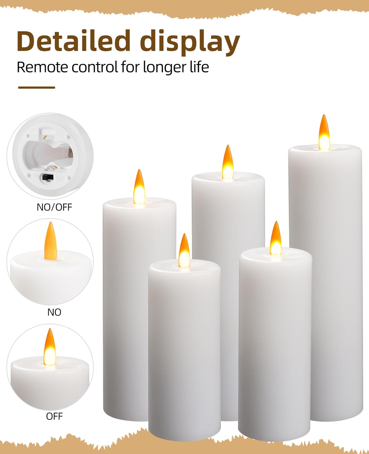 Thumbnail 6 de Da by Flameless Candles Set of 5, 5 sizes 🕯