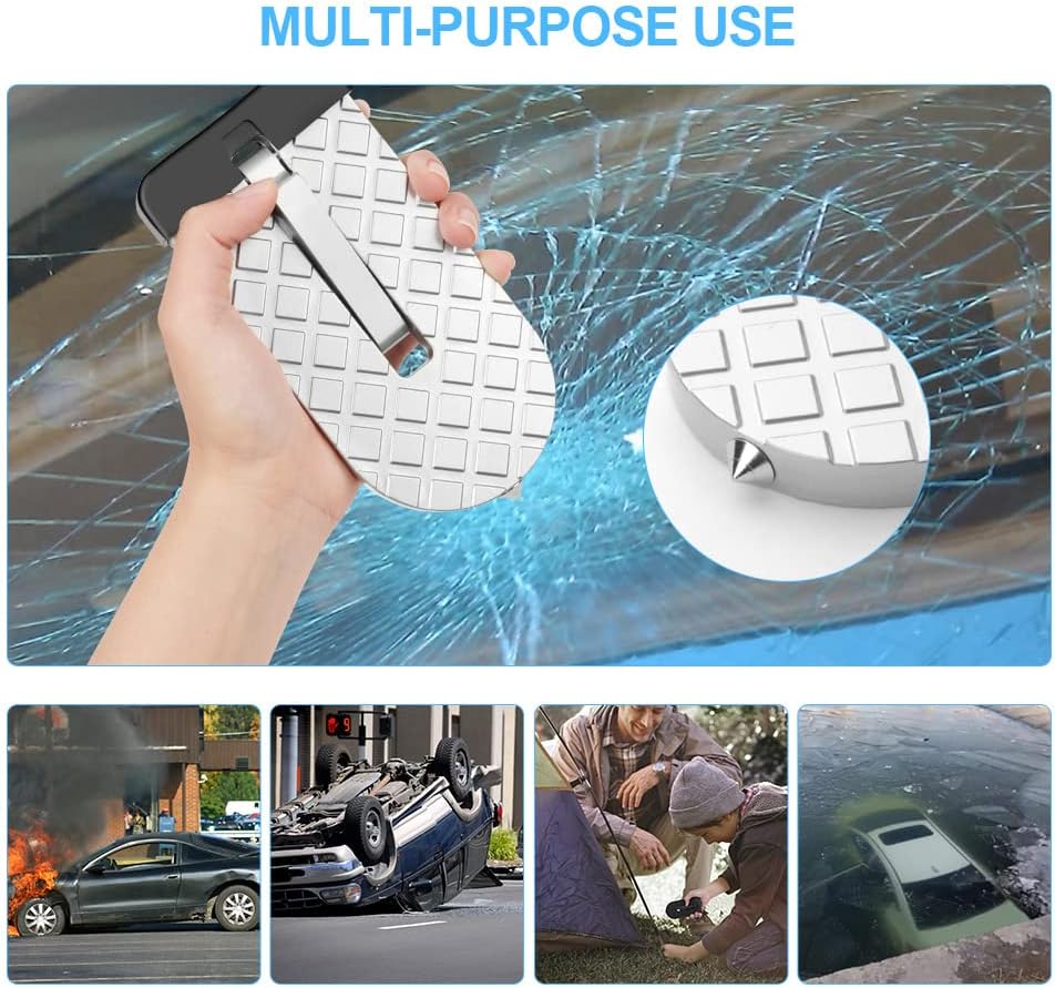 Thumbnail 5 de URAQT Klappbarer Auto Türpedal – Fußstufe mit UHaken Verriegelung, Sicherheitshammer und rutschfesten Kunststoff-Haken, geeignet für SUV/RV, Grau