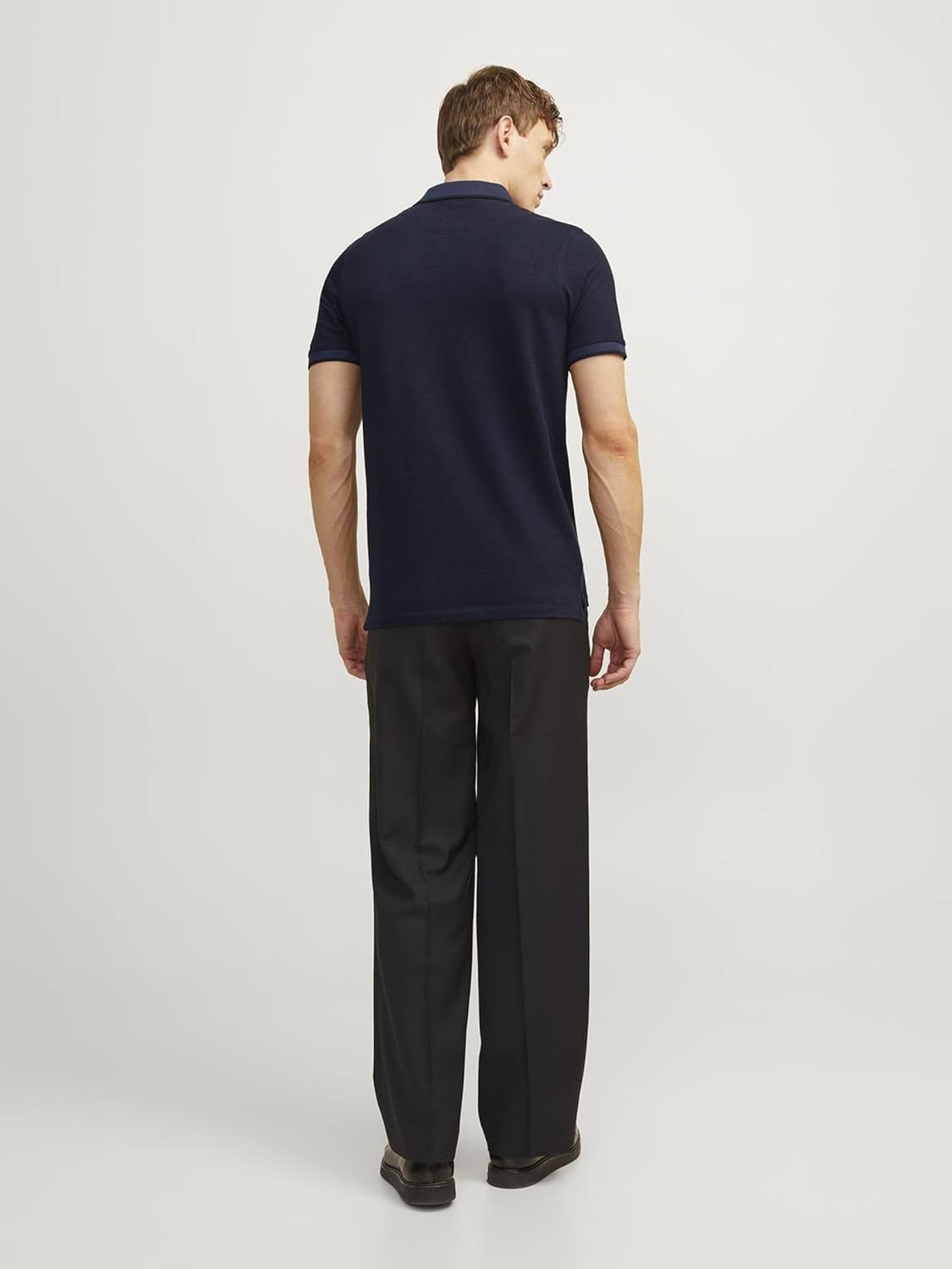 Thumbnail 2 de Jack & Jones Jjepaulos Polo de algodón en piqué entallado para hombre, marino (XL)