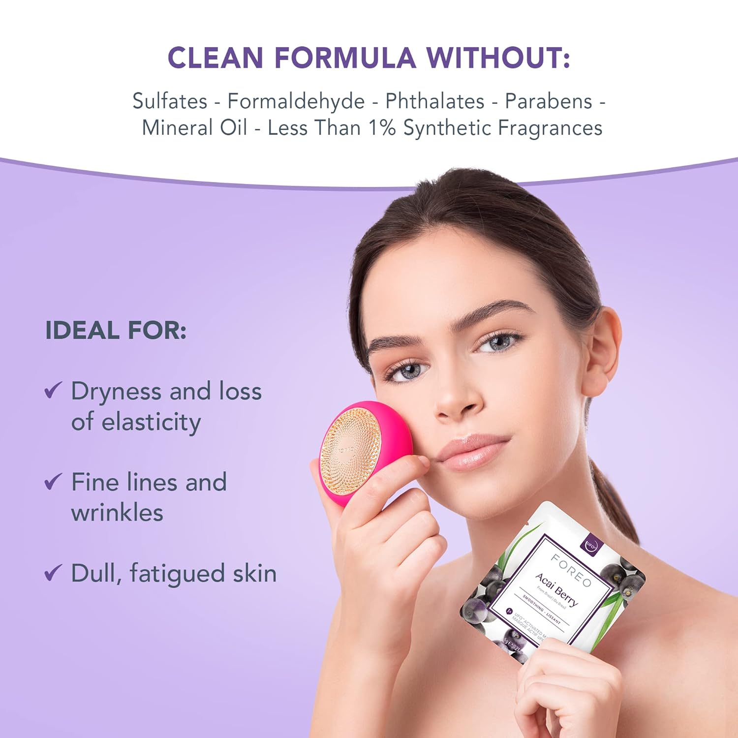 Thumbnail 1 de FOREO Acai Berry UFO-aktivierte Gesichtsmaske (6er-Pack) für trockene & alternde Haut – kompatibel mit allen UFO-Geräten