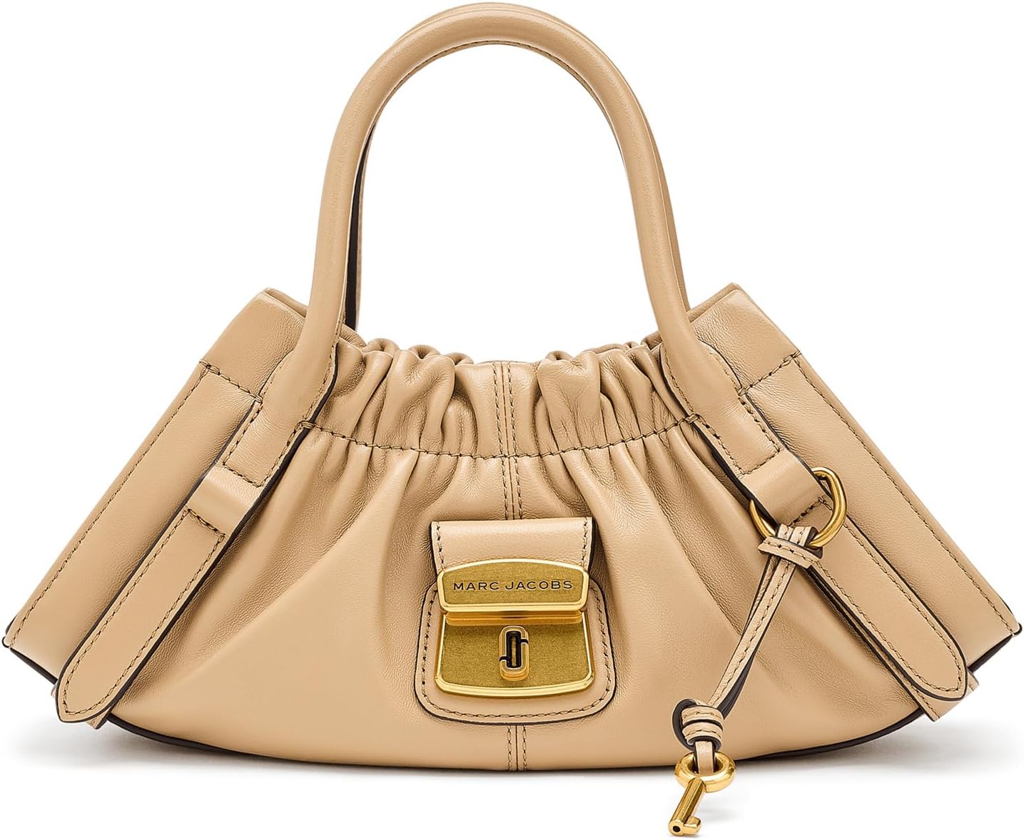 Detalle de Marc Jacobs The Small Satchel, Bag – Petit sac cuir Nappa à double fermeture et bandoulière ajustable