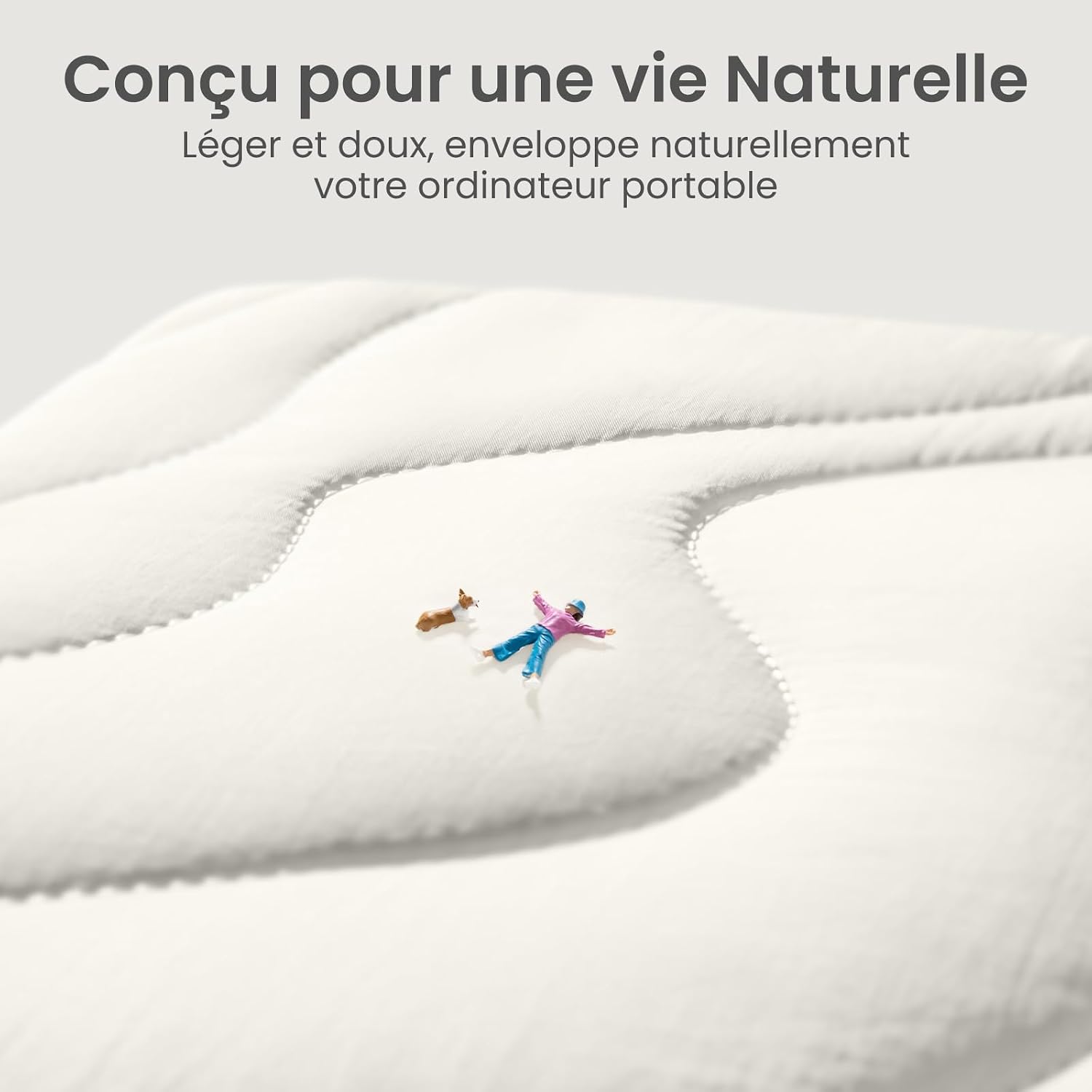 Detalle de tomtoc 360° Housse pour Nouveau 16 Pouces MacBook Pro M5 Pro/Max (2026) – protection peluche et ajustement sûr