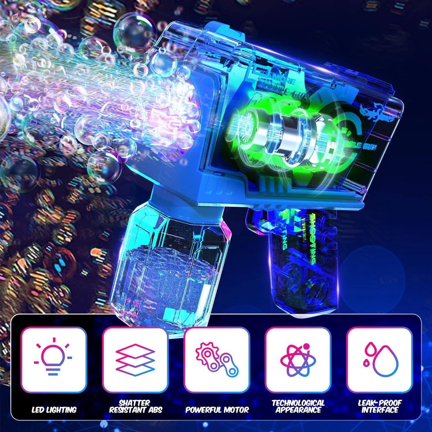 Detalle de Eaglestone Bubble Gun 2-Pack automatic bubble blaster