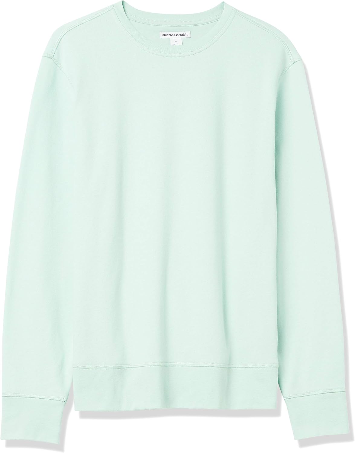 Detalle de Amazon Essentials Herren Leichtes Langarm-Sweatshirt aus Frottee, Rundhalsausschnitt