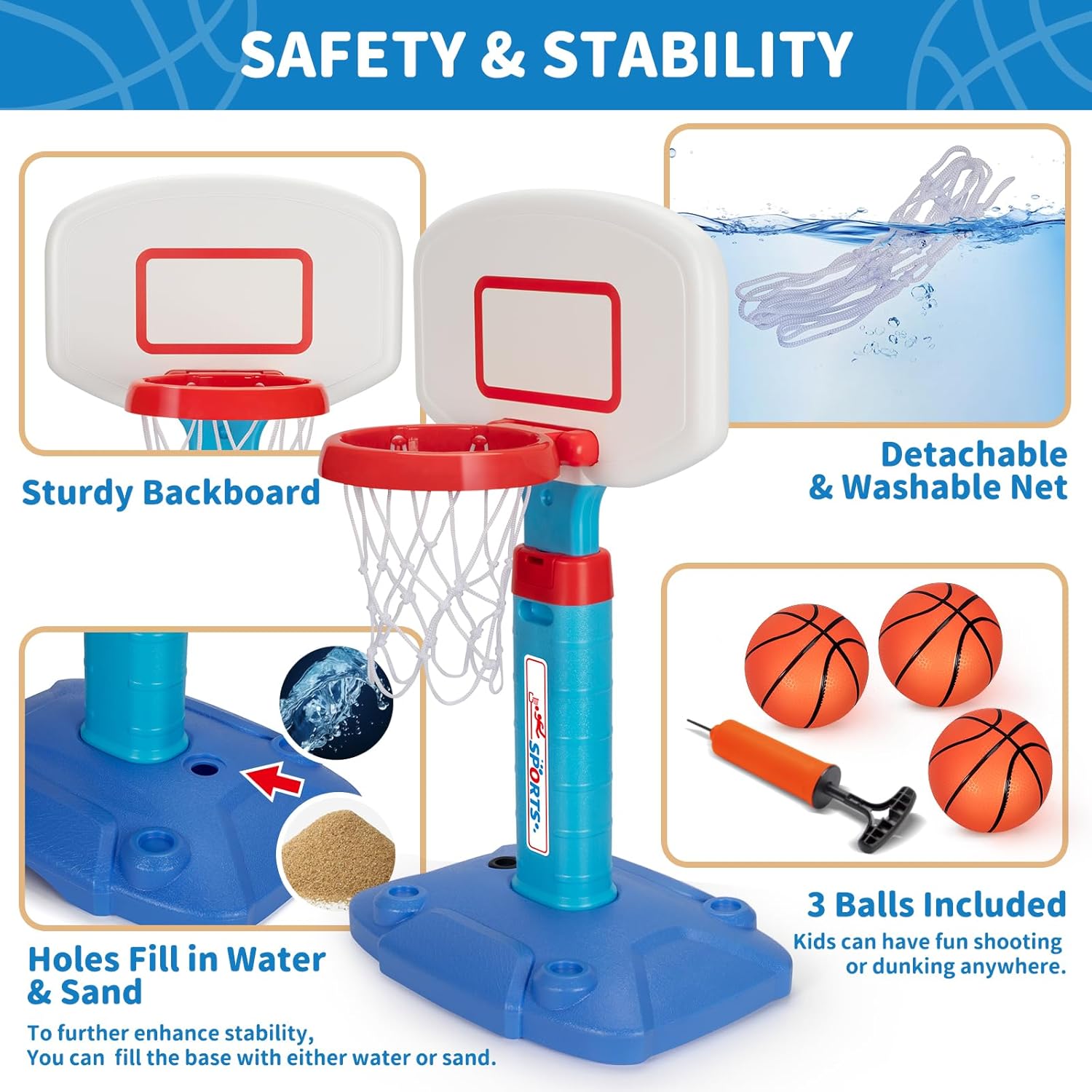 Thumbnail 5 de Toddler Adjustable Basketball Hoop 29.5–41.3 in