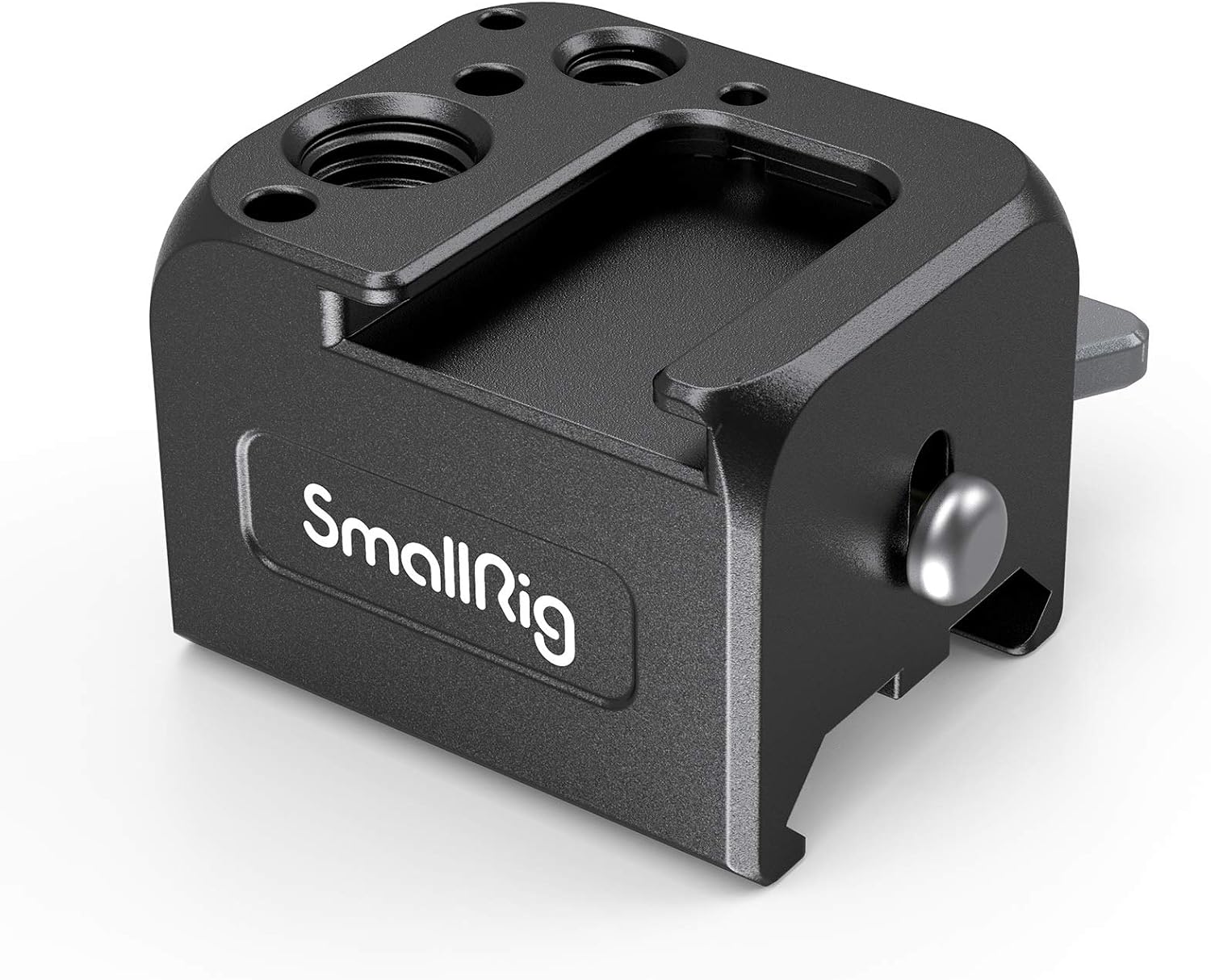 Detalle de SMALLRIG 3025 NATO-klembevestiging voor DJI RS-gimbals met cold shoe