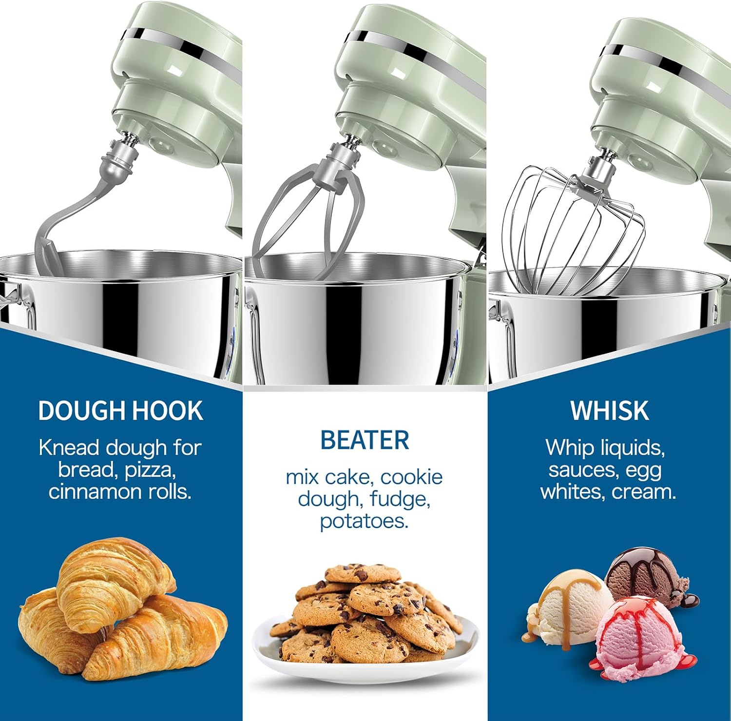 Detalle de Vospeed Stand Mixer 5 Quart 8 Speed 1000W