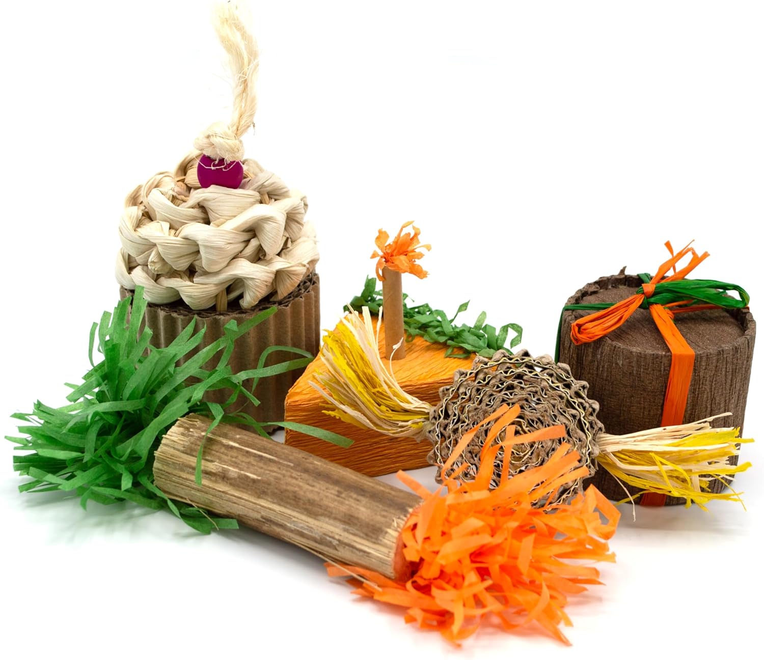 Detalle de Oxbow Enriched Life Pack Fête d'anniversaire – Jouets d'enrichissement pour lapins et petits animaux