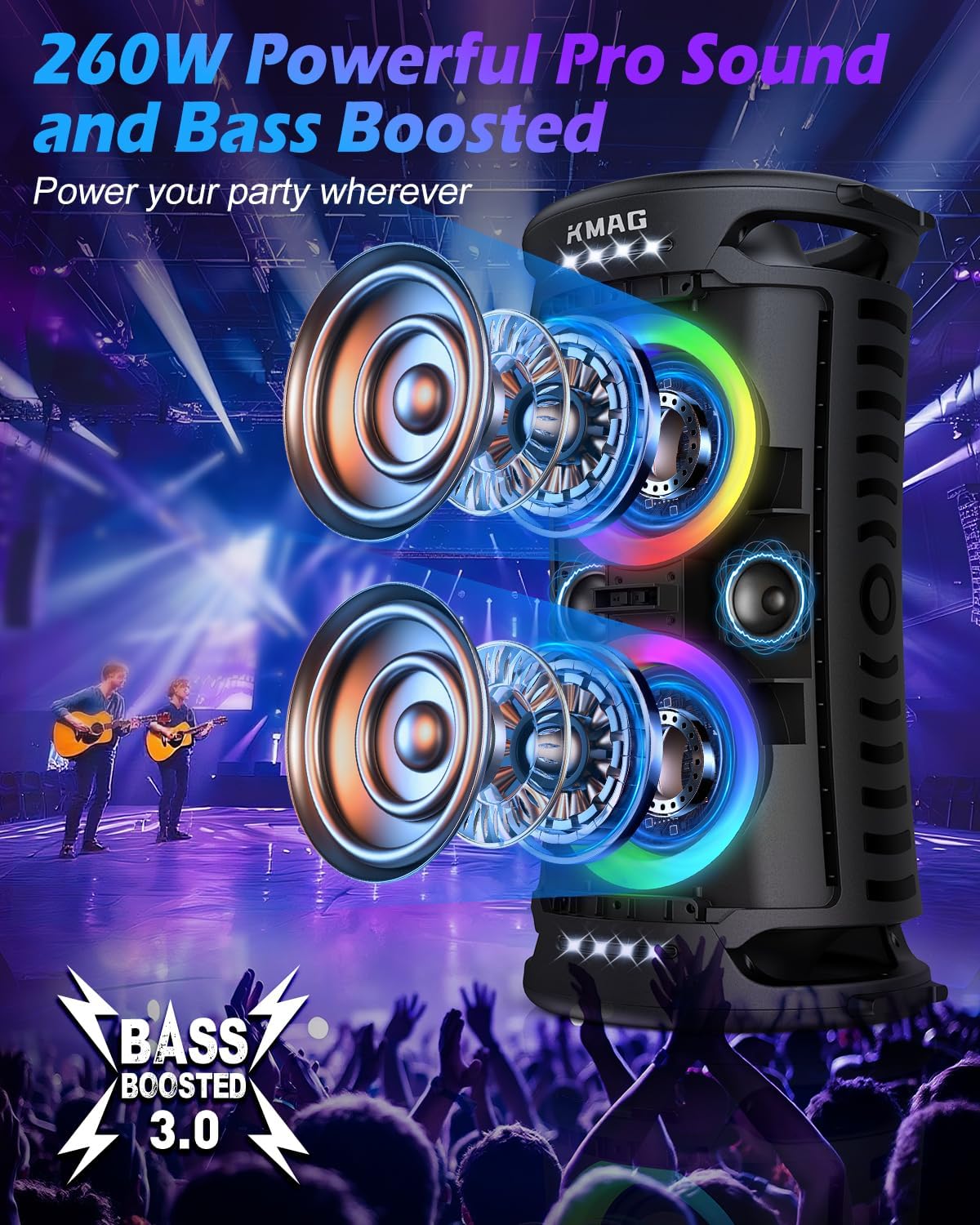 Thumbnail 1 de Large Bluetooth Speaker 260W 🔊