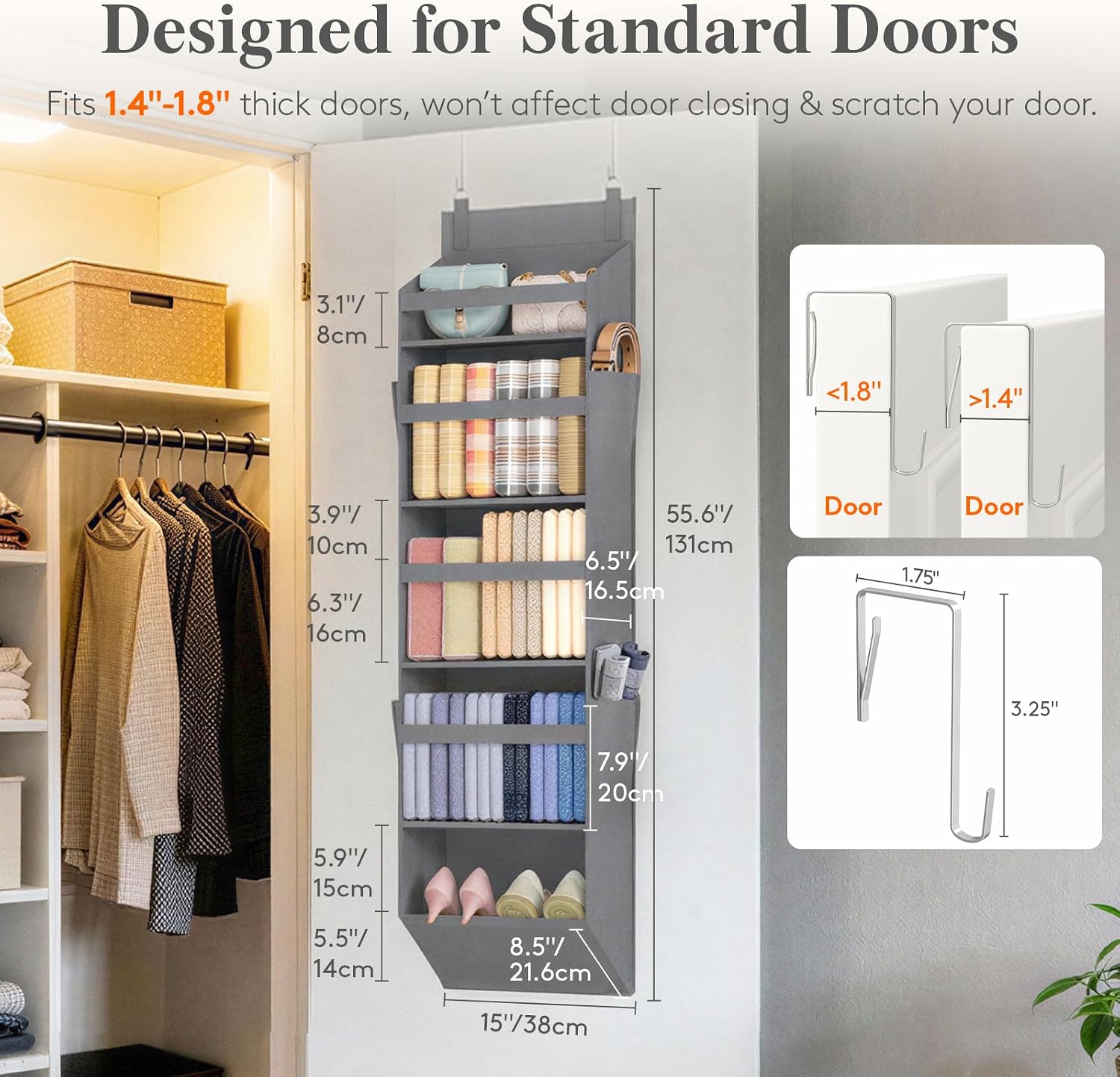 Thumbnail 1 de Lifewit Over-the-Door Organizer, 5-Section