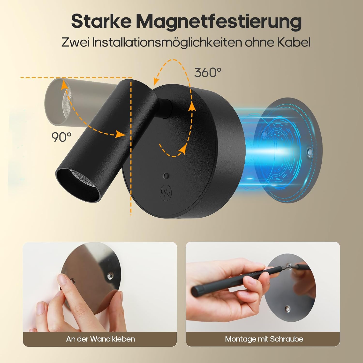 Thumbnail 3 de Kabellose Spotlight Wandstrahler 3000mAh