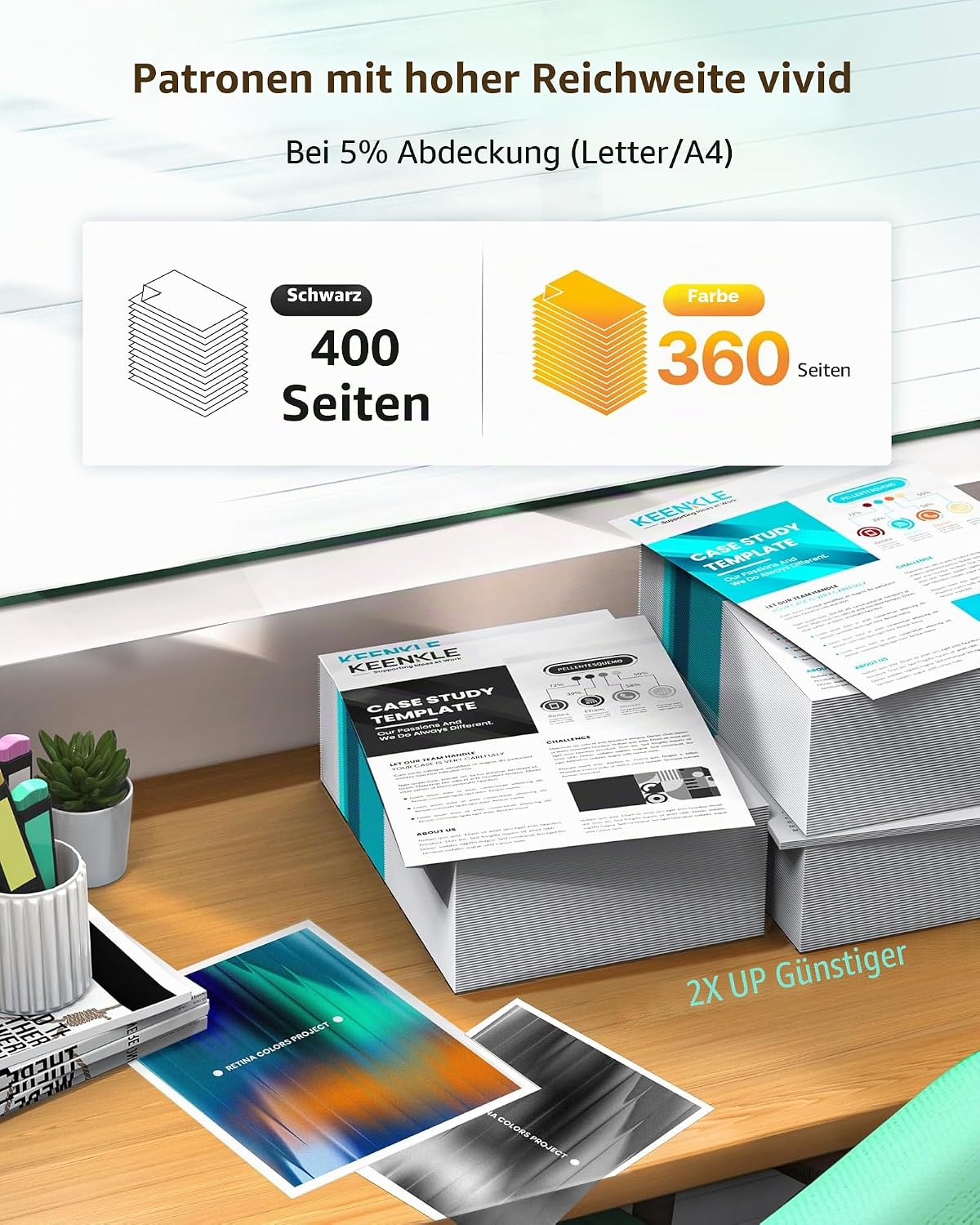 Thumbnail 2 de PG-545XL CL-546XL Multipack als Ersatz für Canon: 1x PG-545XL Black & 1x CL-546XL Tri-Farbe