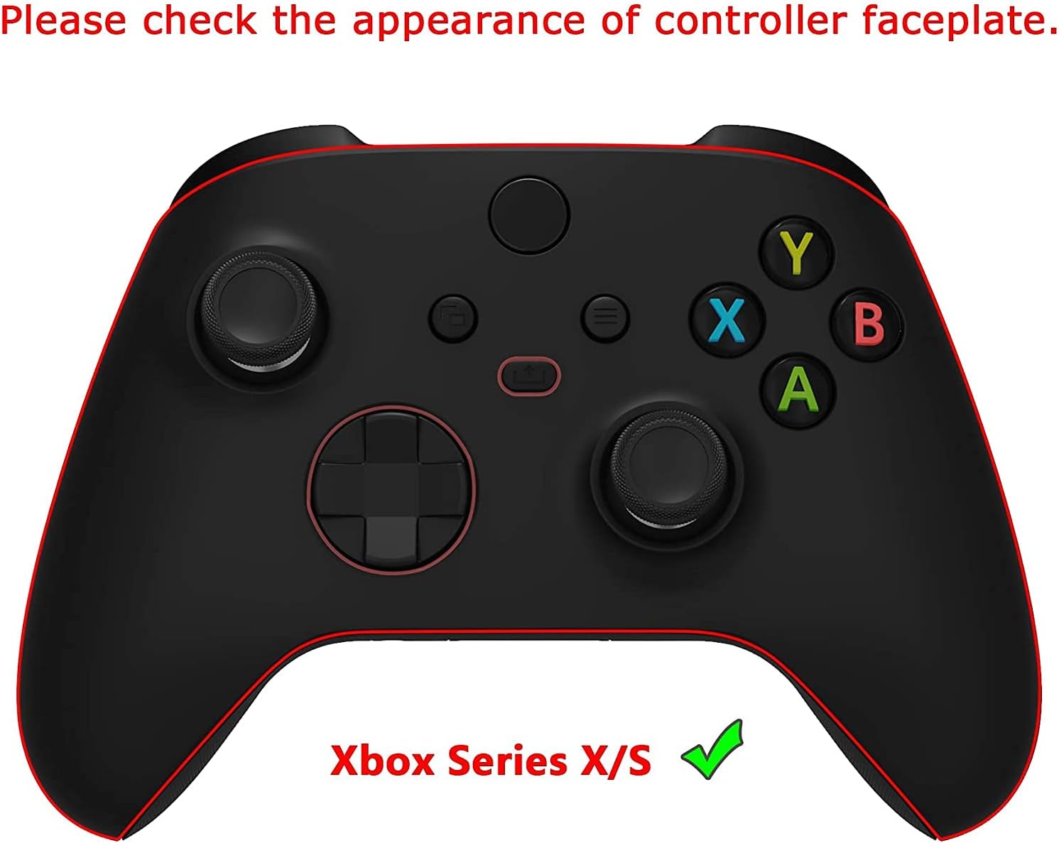 Detalle de eXtremeRate PlayVital Samurai Edition Passion Red Anti-slip Silicone Grip for Xbox Series S/X Controller
