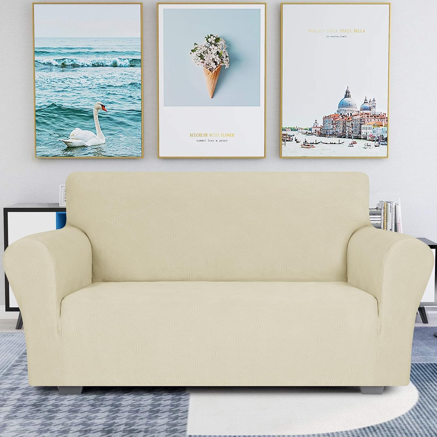 Detalle 2 de Ystyle Copri Divano 2 Posti Elastico Beige