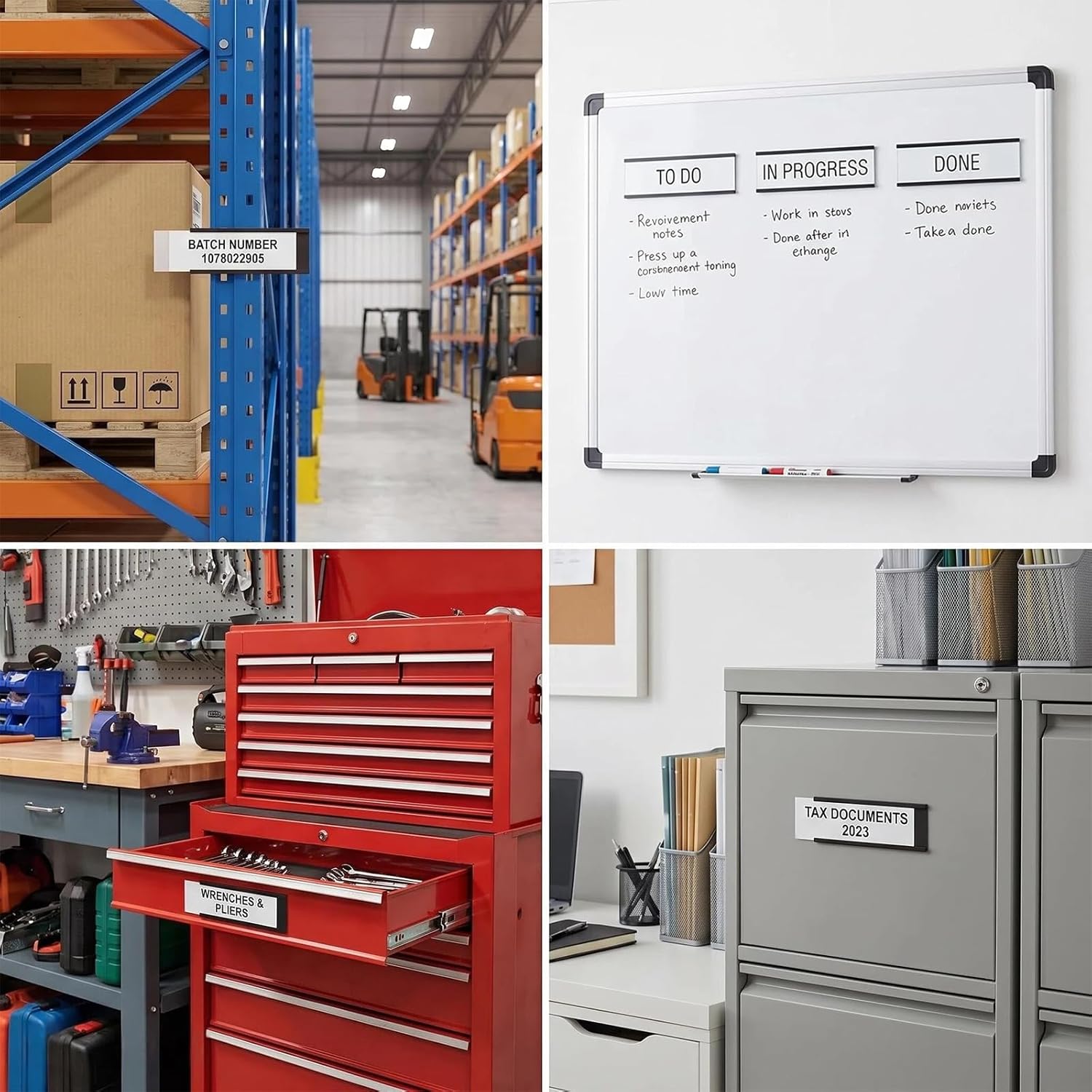 Detalle 2 de LLPT Magnetische Etikettenhalter (MH4150) – 50 Stück, 40 x 100 mm | beschreibbare Magnet-Karten