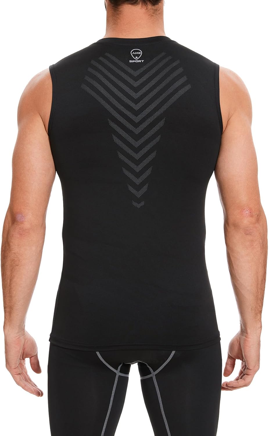 Thumbnail 3 de AMZSPORT Canotta a compressione da uomo per sport, senza maniche, base layer a rapido asciugatura