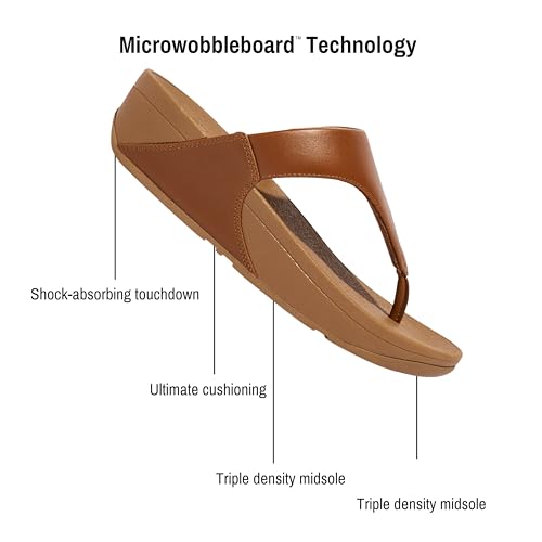 Thumbnail 4 de Fitflop Women's Lulu Leather Flip Flops – Toe-Post Sandals with Natural Arch Support