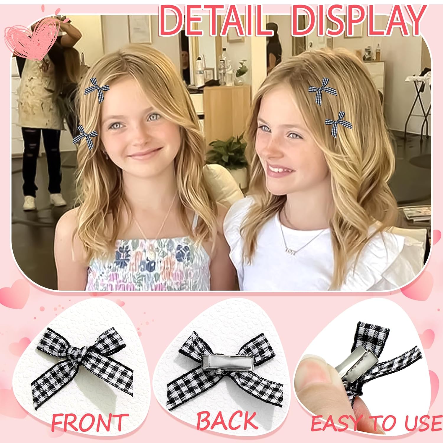 Detalle de SAWINDA Mini Hair Bow Clips 20-Piece