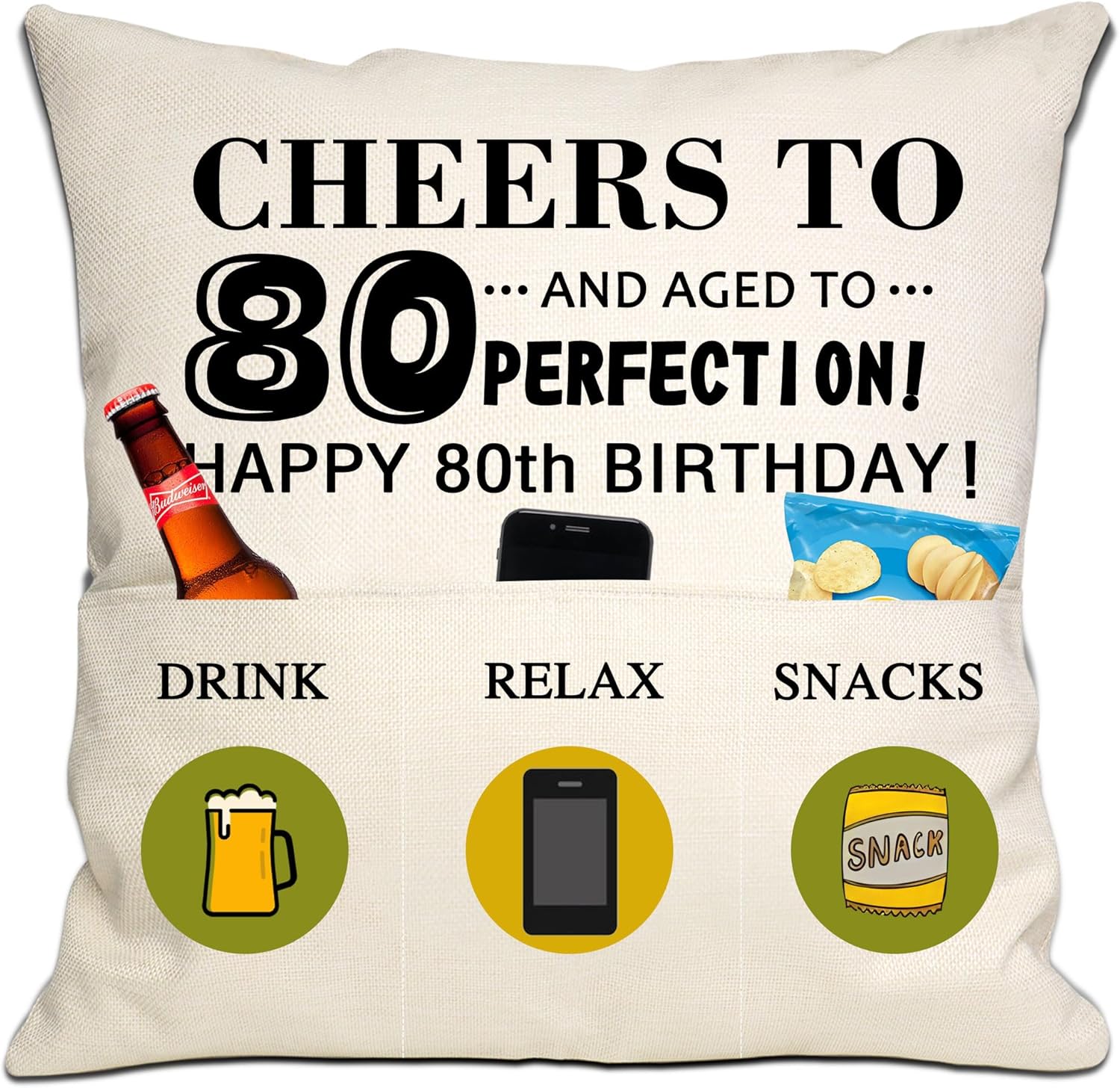 Thumbnail 4 de Cheers Cushion Covers 18x18 with 3 Pockets