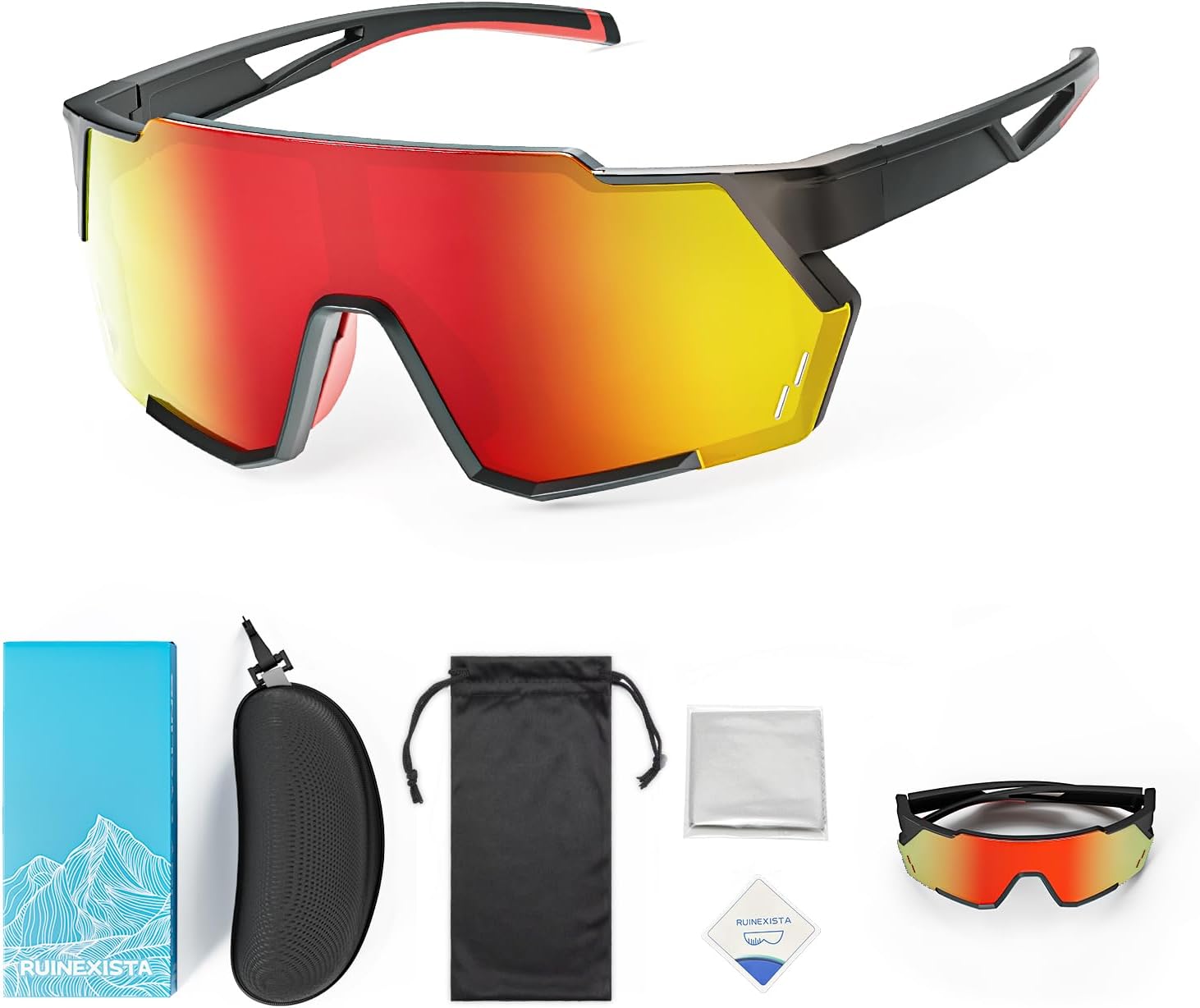 Thumbnail 6 de Sportsonnenbrille Polarisierte Fahrradbrille – Ultraleicht, UV400-Schutz, verstellbare Nasenpads