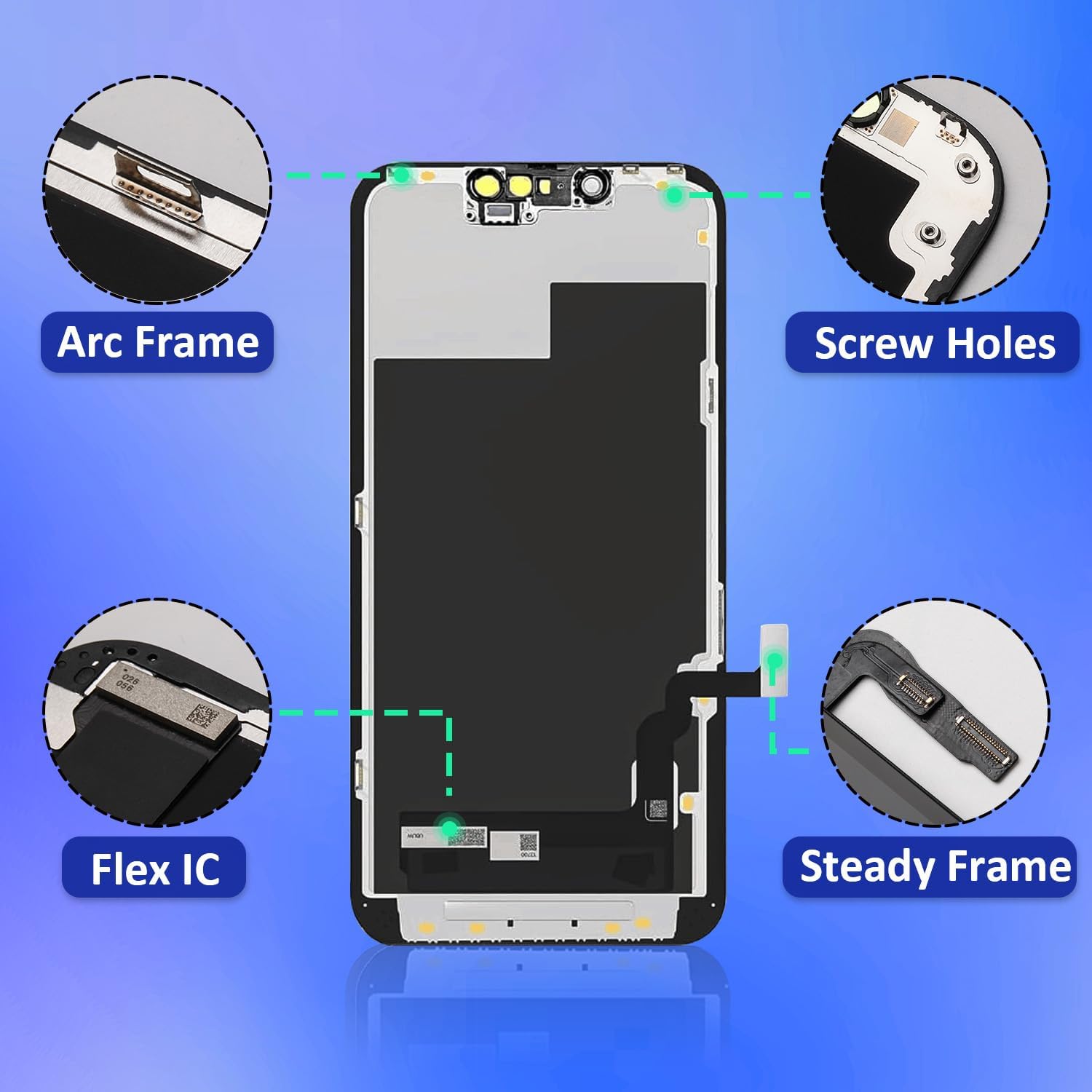 Detalle de iPhone 13 mini screen replacement 5.4 inch