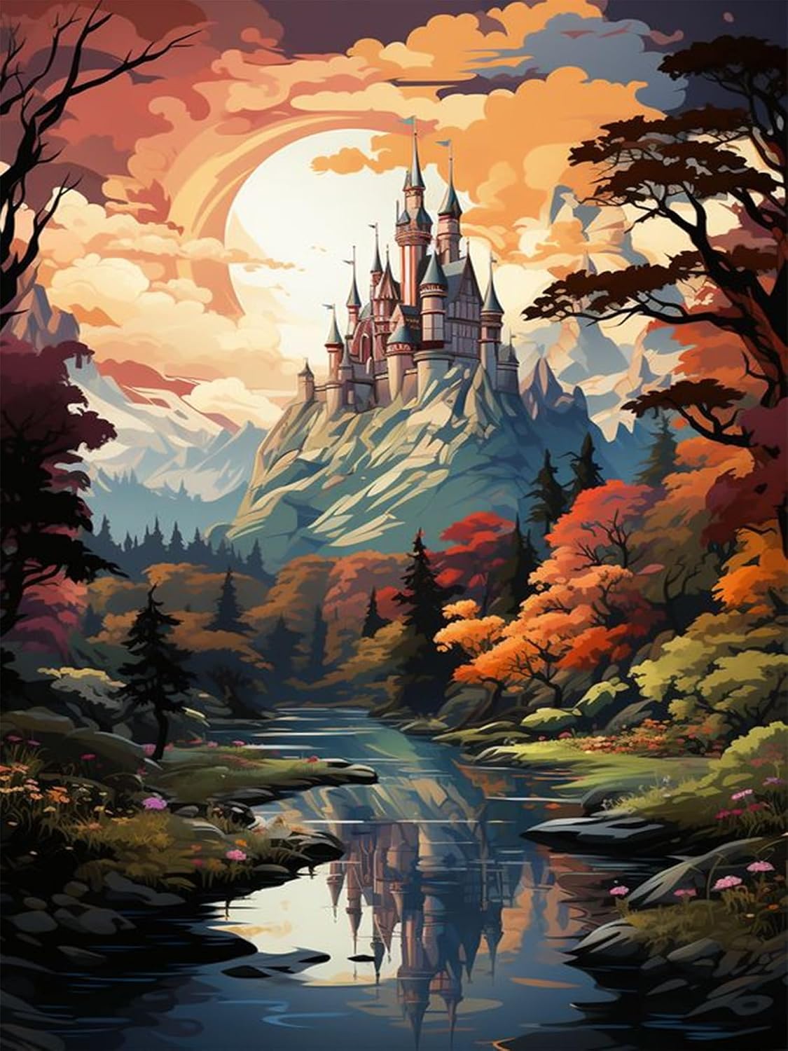Meothan Paint by Number Kit, 12" x 16