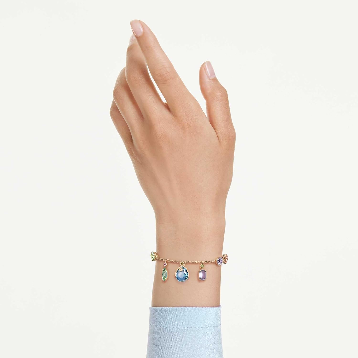 Detalle 2 de Swarovski Bracelet Gema – Multicolore, plaqué or, tailles variées