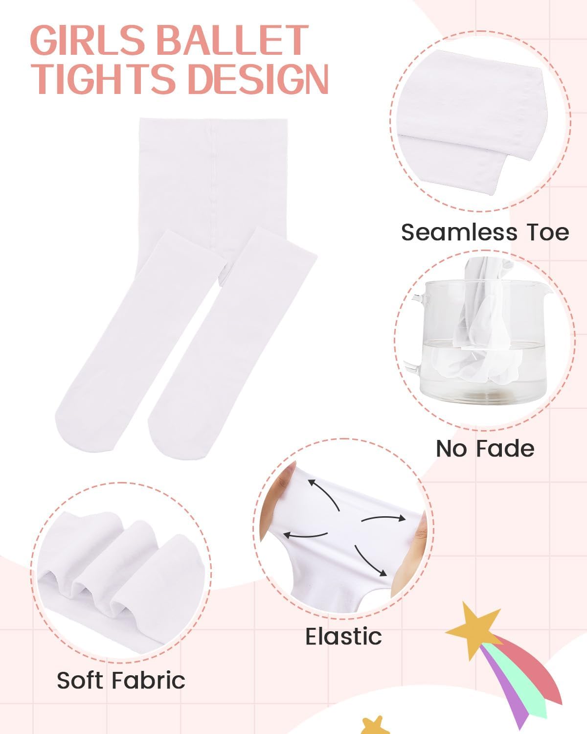 Thumbnail 4 de Century Star Toddler Ballet Tights, Nylon-Spandex