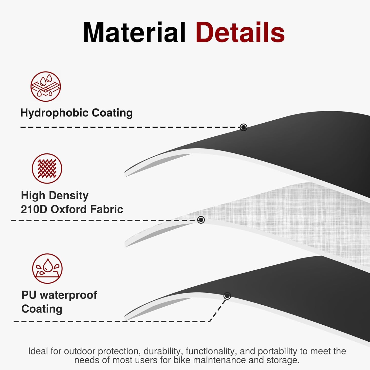 Thumbnail 1 de Puroma Bike Cover for 1/2/3 Bikes (210D Waterproof) with Lock Hole, UV & Wind Protection