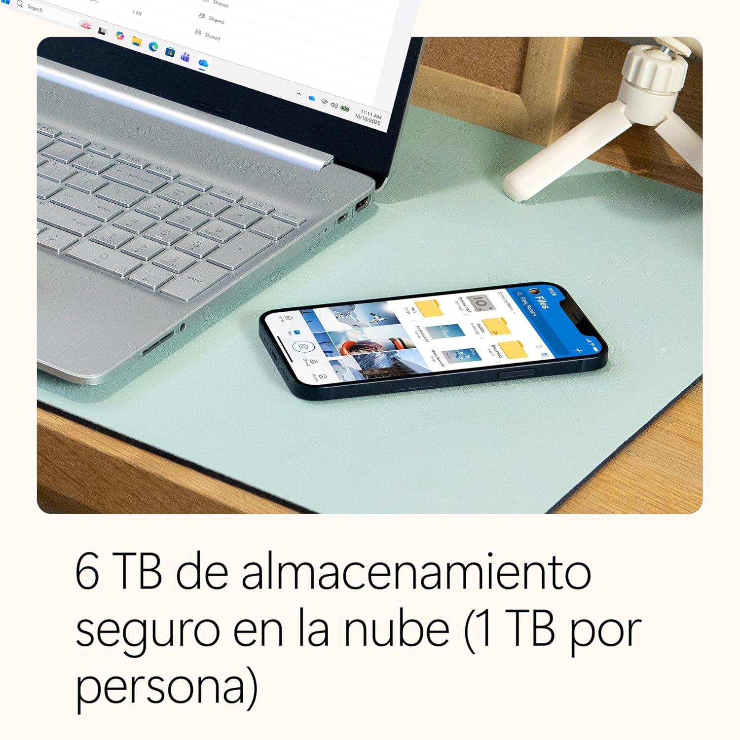 Detalle de Microsoft 365 Familia (12 meses) hasta 6 personas con Copilot, 6 TB OneDrive y Norton 360 Deluxe