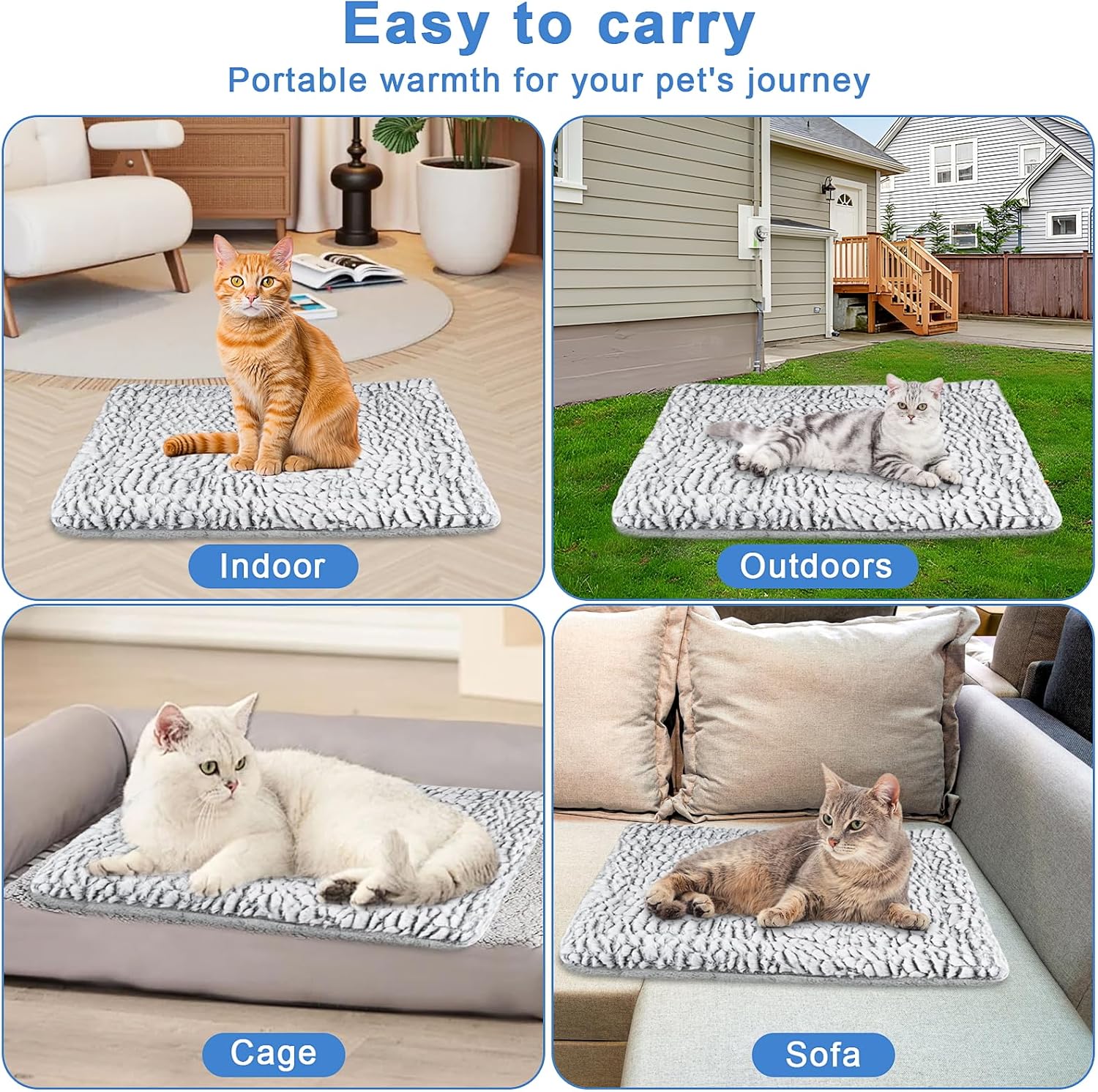 Thumbnail 4 de Emwel PETS Self Heating Cat Bed 50x70cm