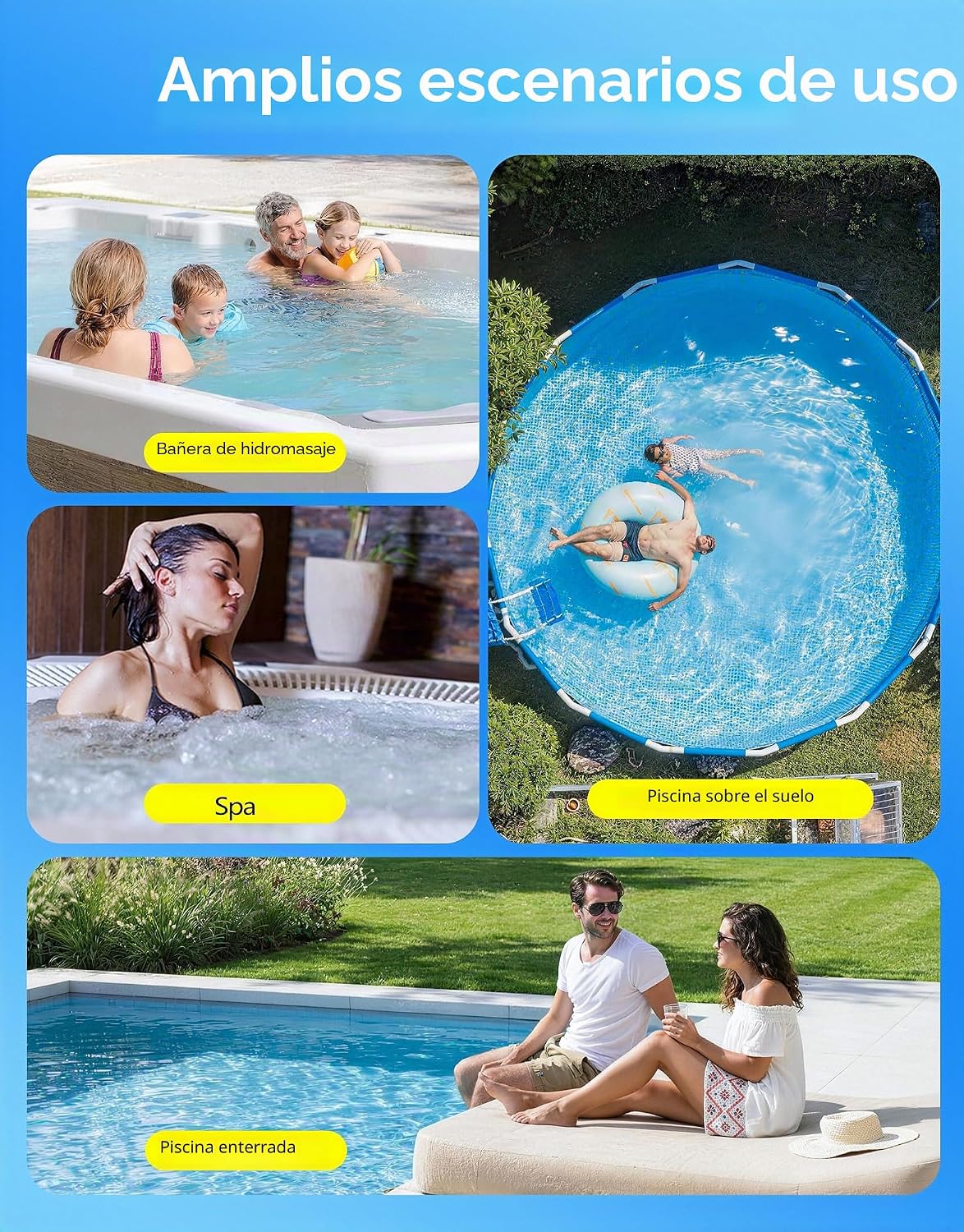 Thumbnail 6 de LanBlu Aspirador Piscina Batería con Varilla Telescópica y Cabezales Intercambiables