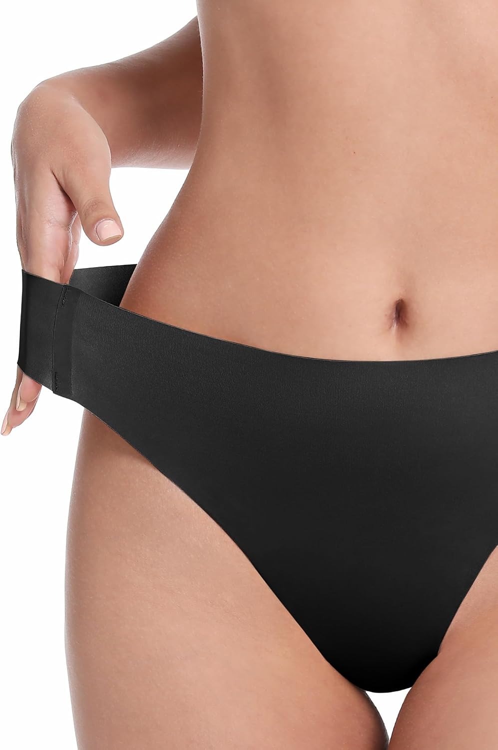 Detalle de LUCKMEEY Seamless Thongs for Women with Sewn-In Cover Pad