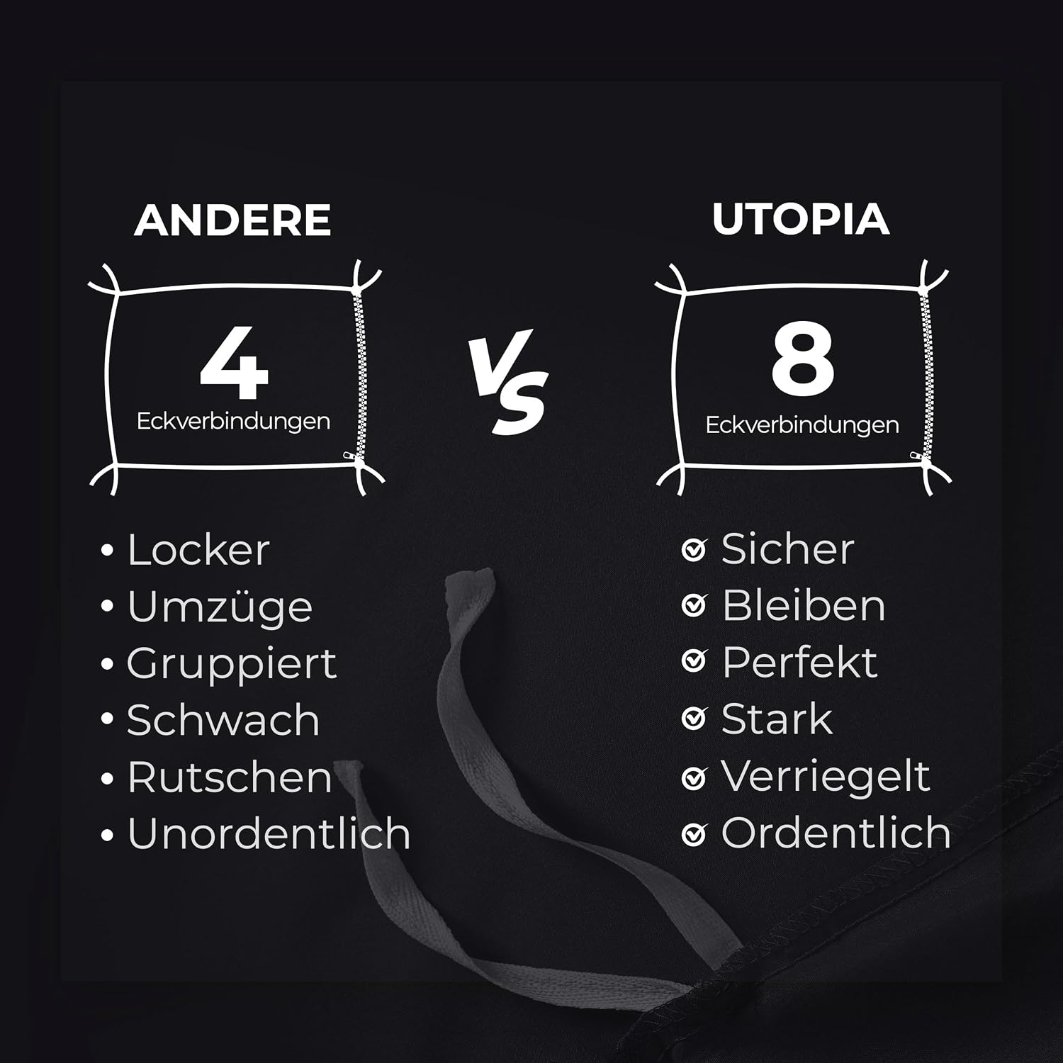 Thumbnail 6 de Utopia Bedding Bettwäsche-Set 135x200 (Mikrofaser) mit Kissenbezug 80x80 – Schwarz