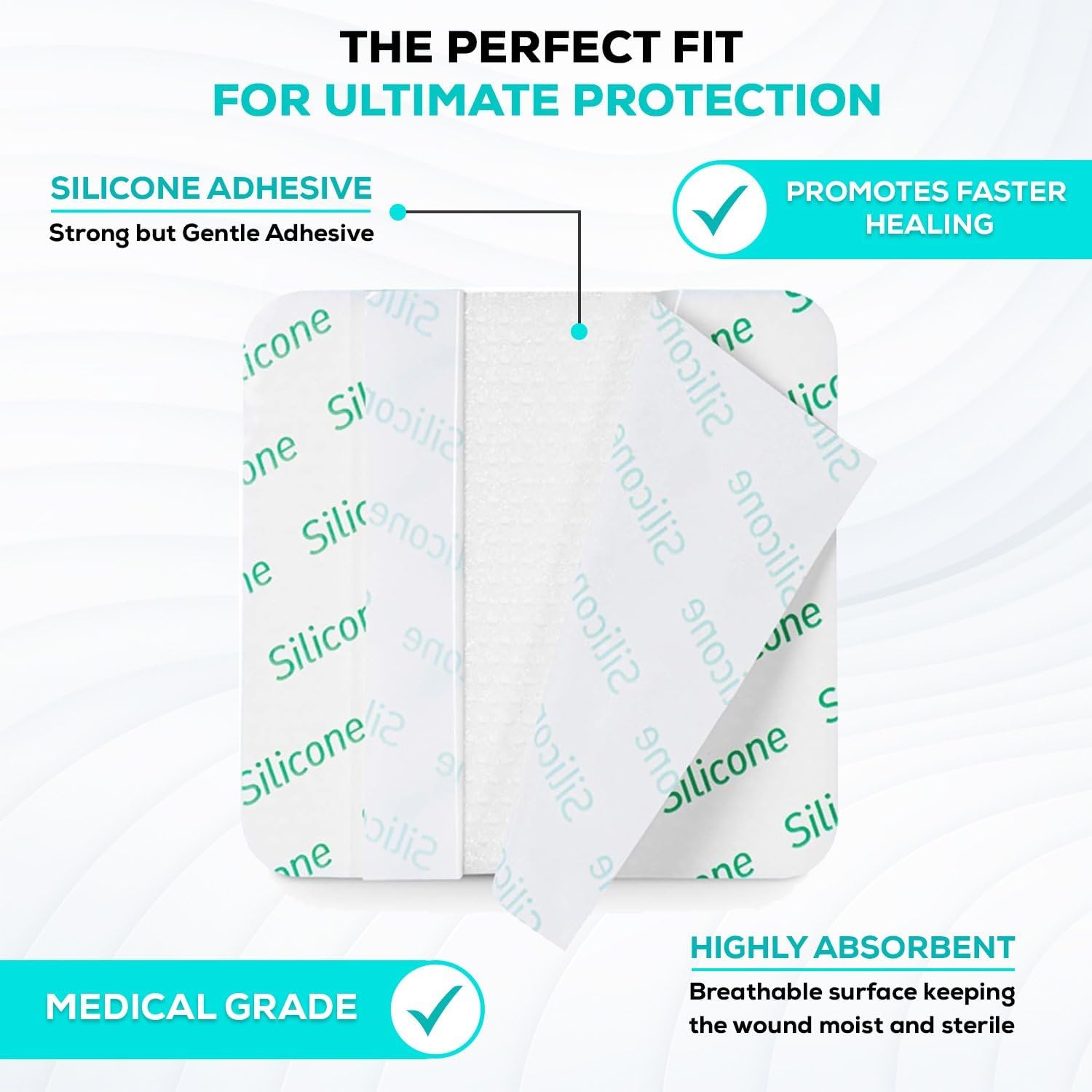 Detalle de MedVance Silicone Foam Dressing 4" x 4