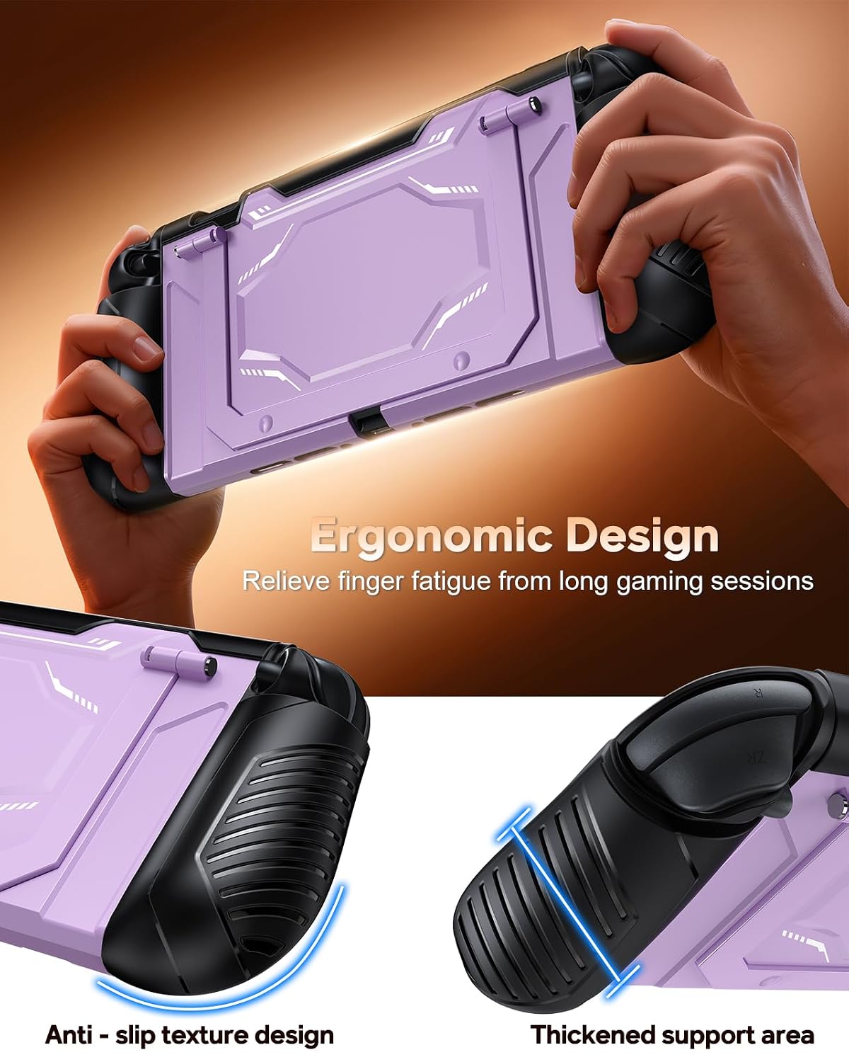 Detalle 2 de FYOUNG NTT130 Dockable Switch 2 Case with Kickstand and Ergonomic Grip