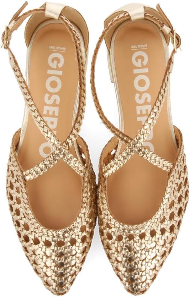 Thumbnail 4 de GIOSEPPO Ballerines en Cuir Bleu avec des Lacets pour Femme LESKOVIC