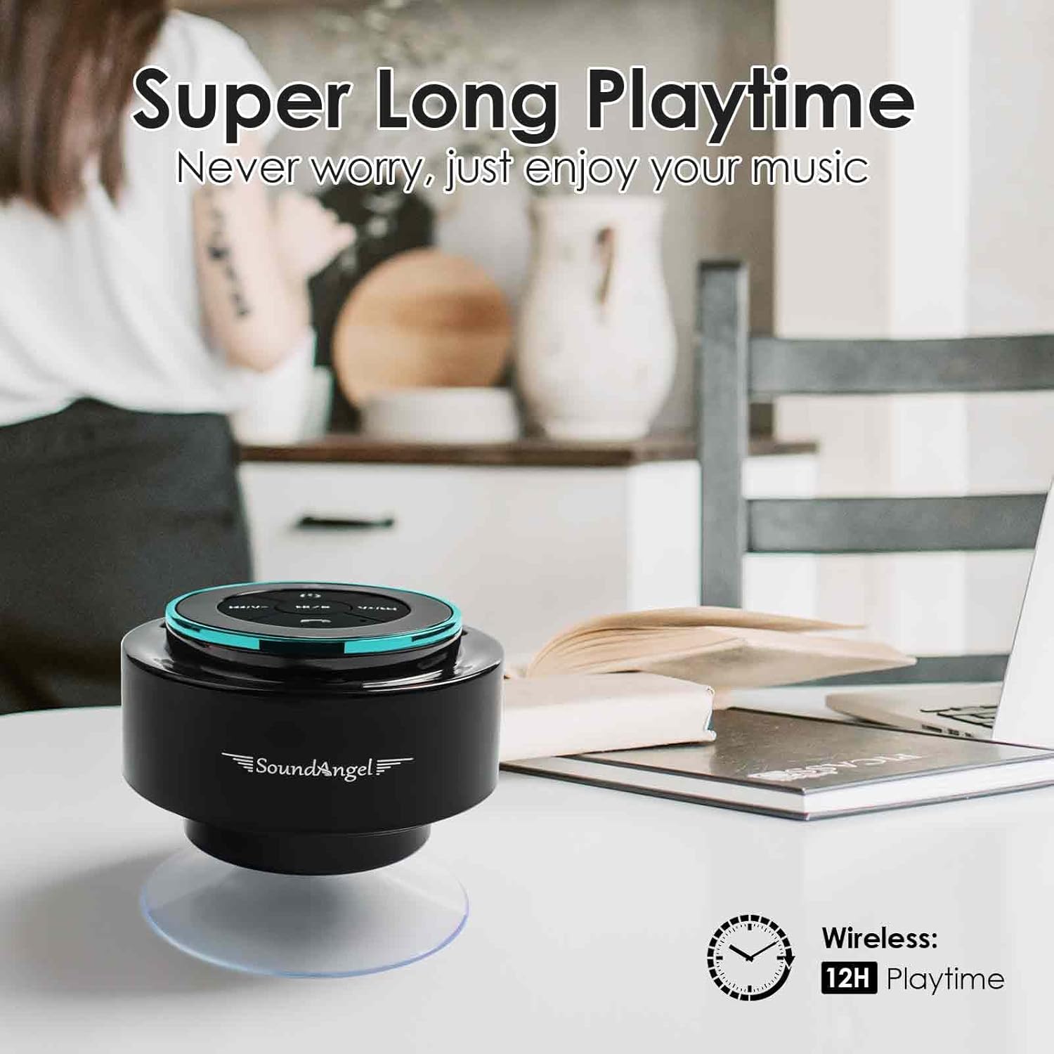 Thumbnail 2 de Xleader Pro Shower Speaker (Upgraded) – IPX7 Waterproof Bluetooth Speaker with 8W Sound and 15H Playtime