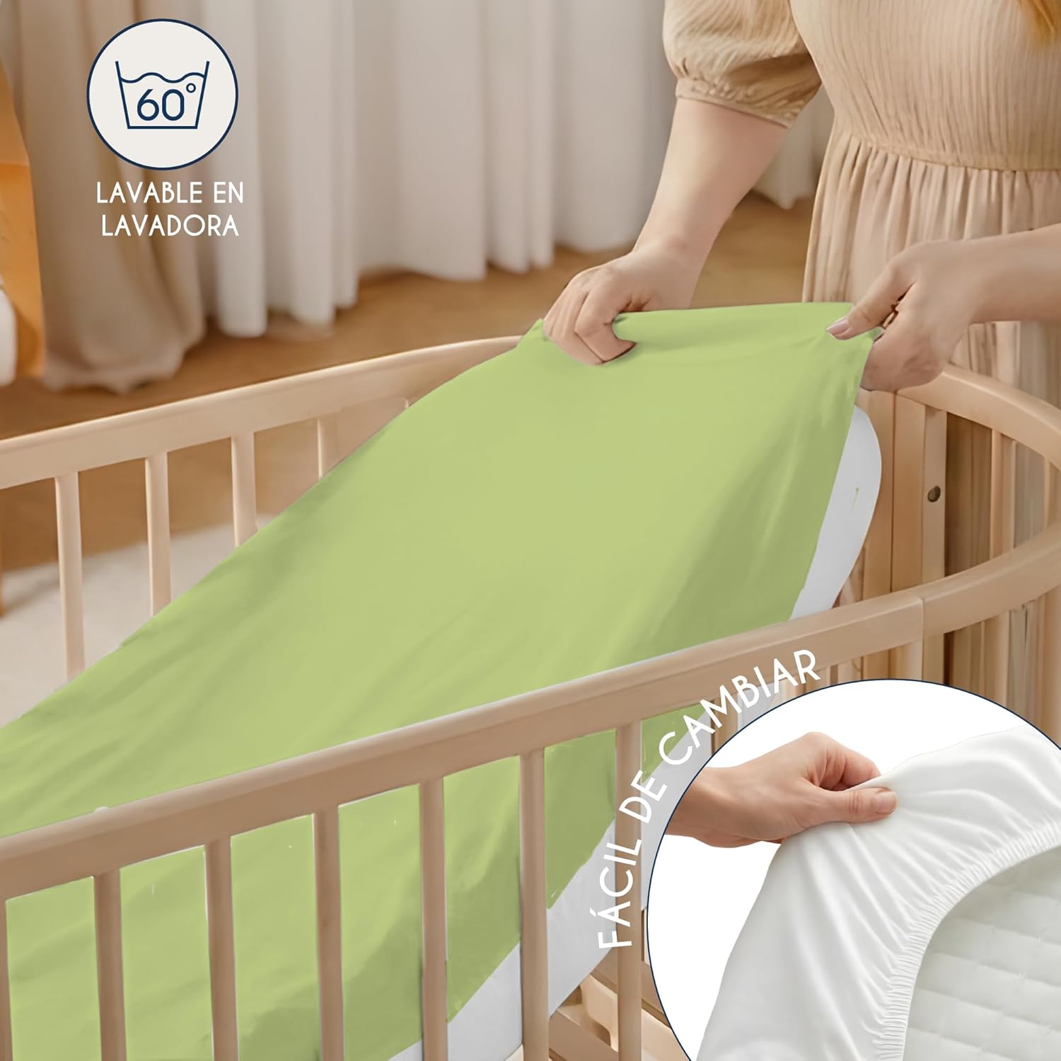 Thumbnail 5 de Dreamzie Juego de 2 Sábanas Cuna 40x80 Algodón 100%