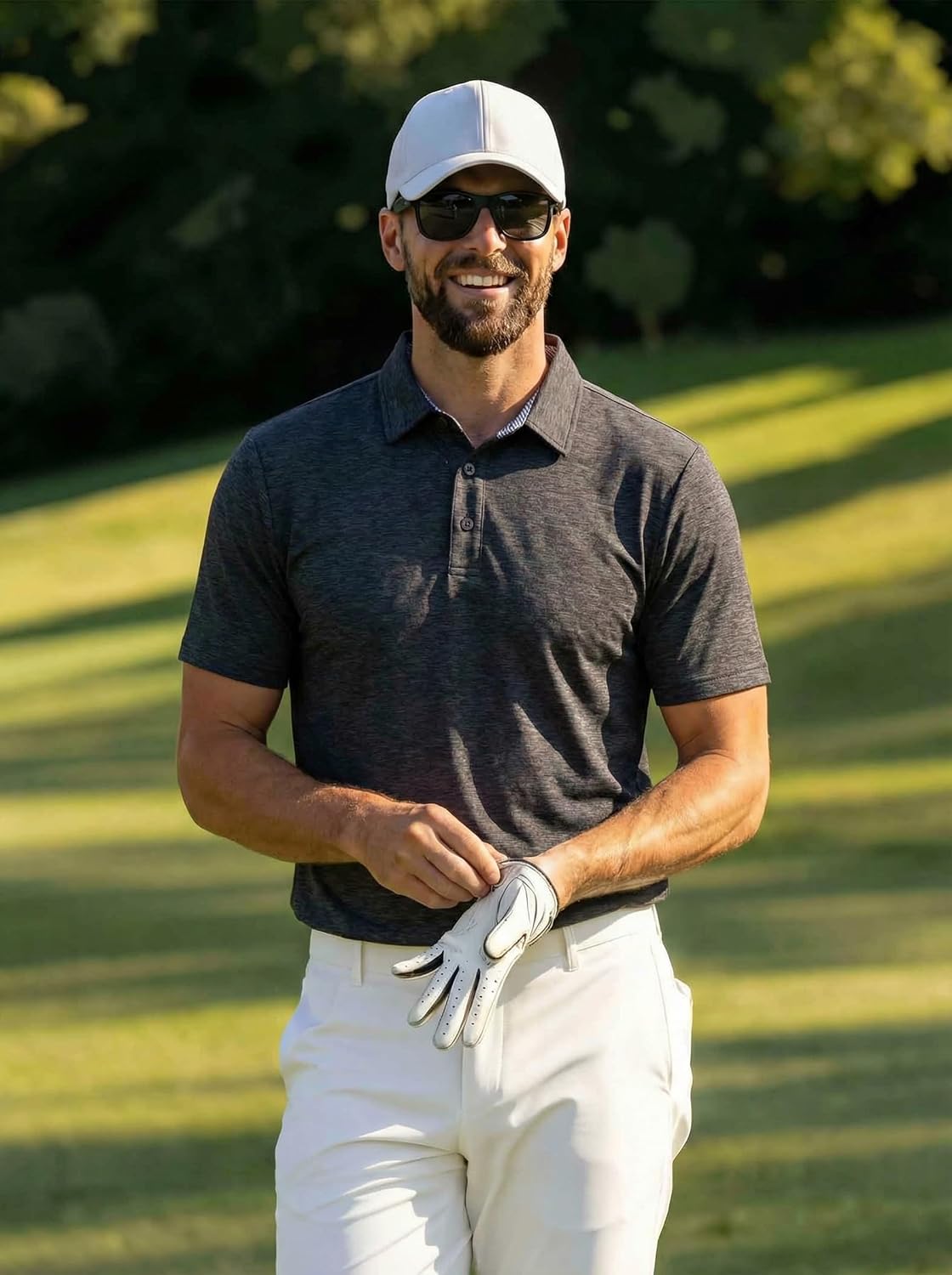 Thumbnail 3 de EKLENTSON Men's Polo Shirt: Quick-Dry Summer Golf Polo with 3 Buttons