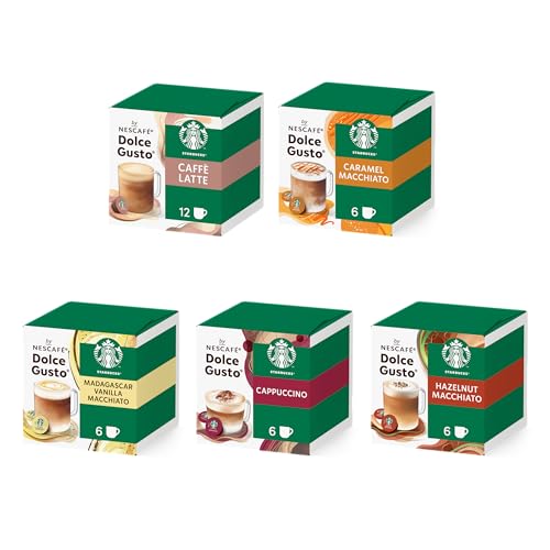 Detalle de STARBUCKS Pack Variété Café Gourmand par Nescafé Dolce Gusto – 72 capsules, exclusivité Amazon