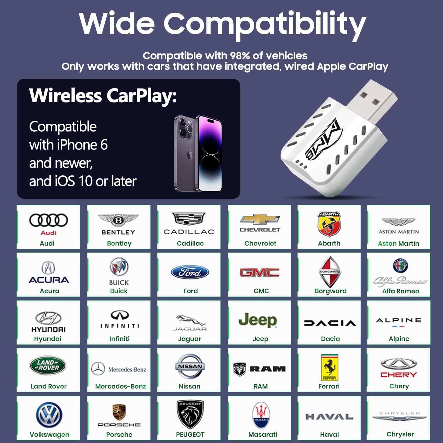 Thumbnail 6 de MMB CP2 CarPlay Wireless Adapter