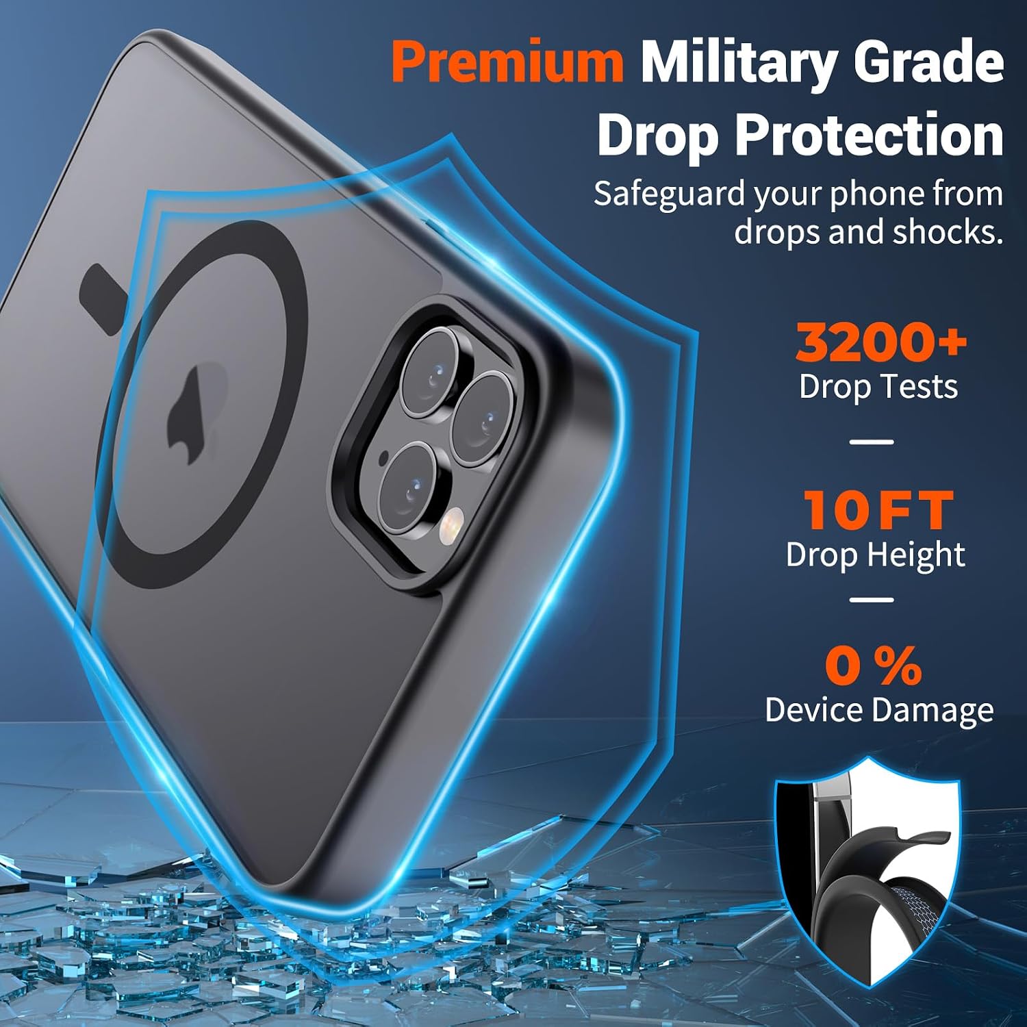 Detalle de SUPFINE Magnetic iPhone 11 Pro Max Case, Military Drop Protection